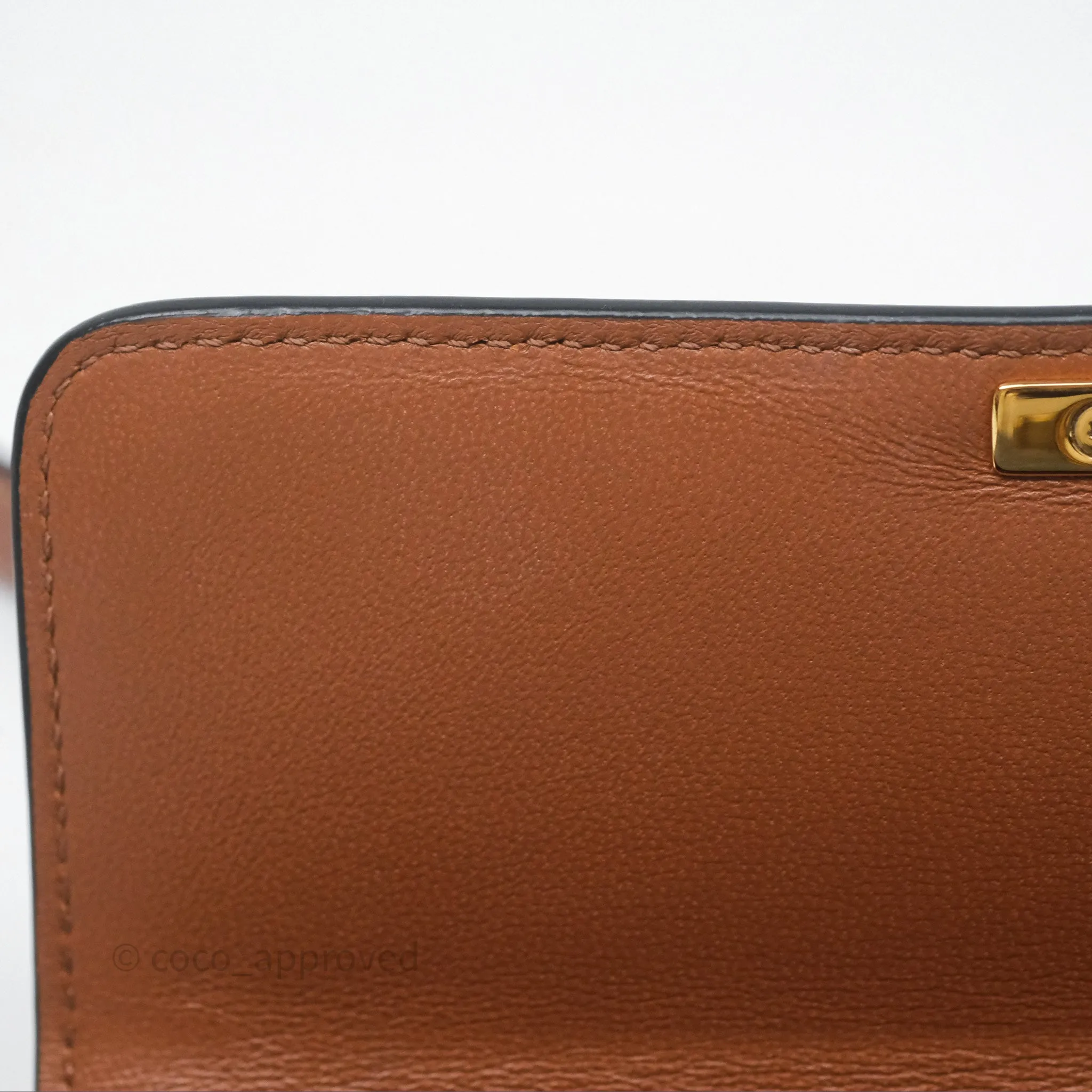 Celine Triomphe Shoulder Bag Tan Calfskin Triomphe Canvas