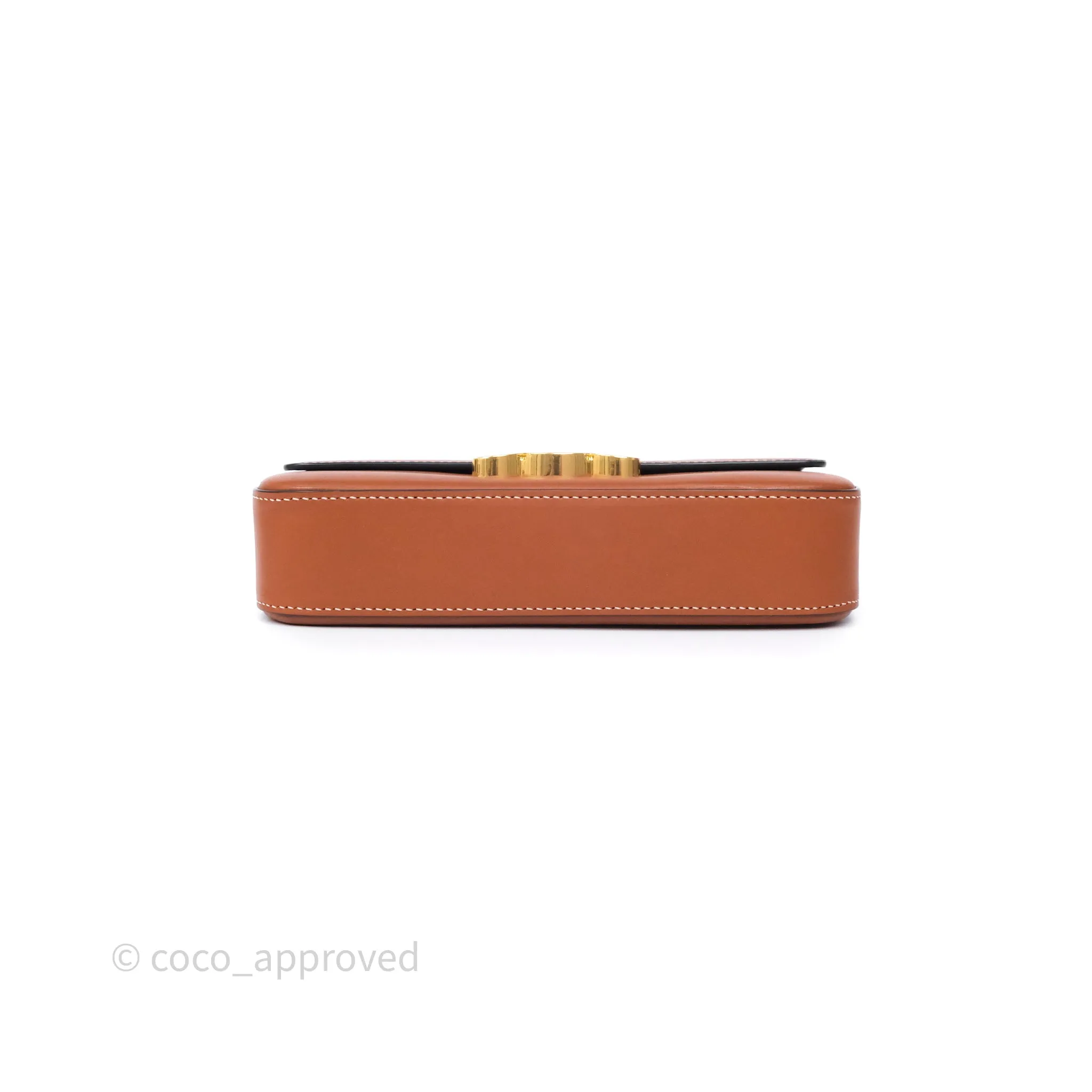 Celine Triomphe Shoulder Bag Tan Calfskin