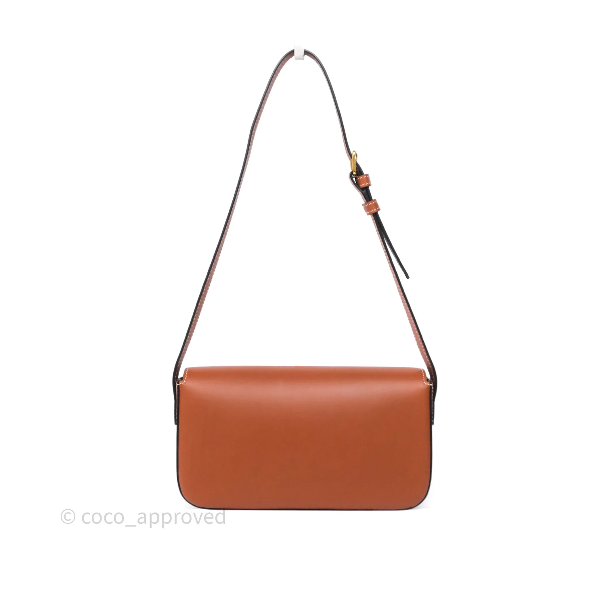 Celine Triomphe Shoulder Bag Tan Calfskin