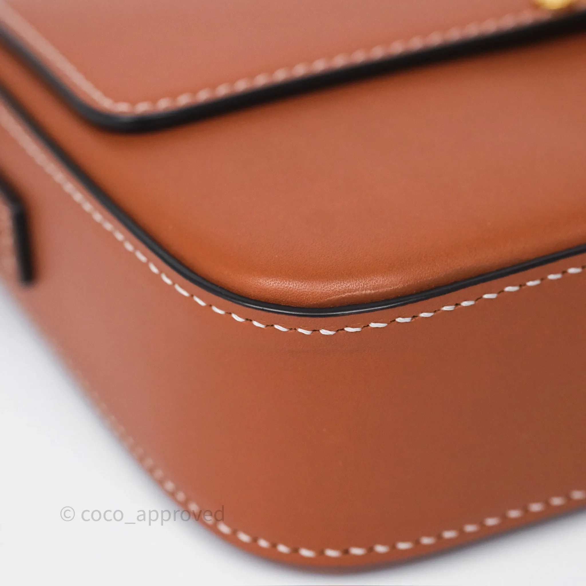 Celine Triomphe Shoulder Bag Tan Calfskin