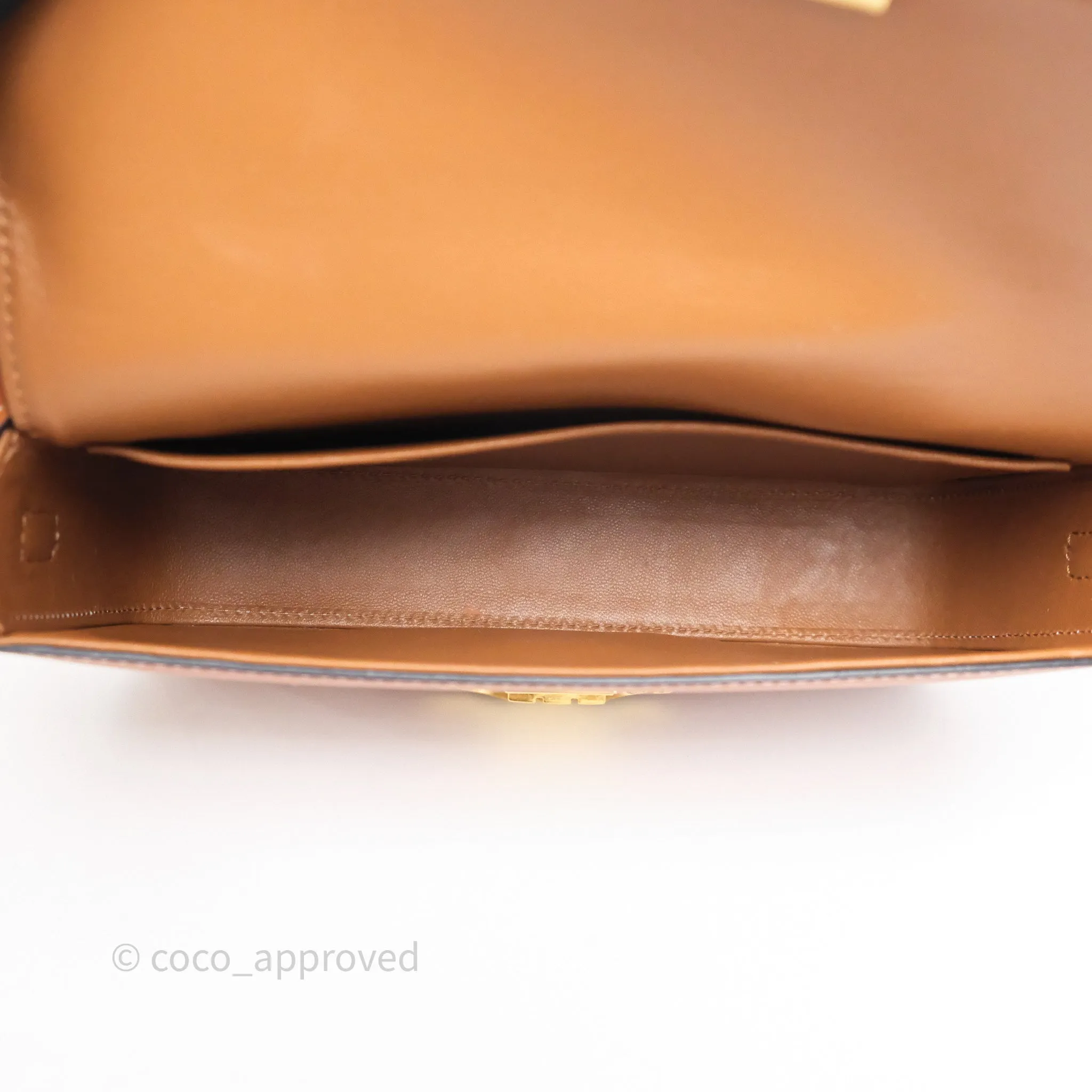 Celine Triomphe Shoulder Bag Tan Calfskin