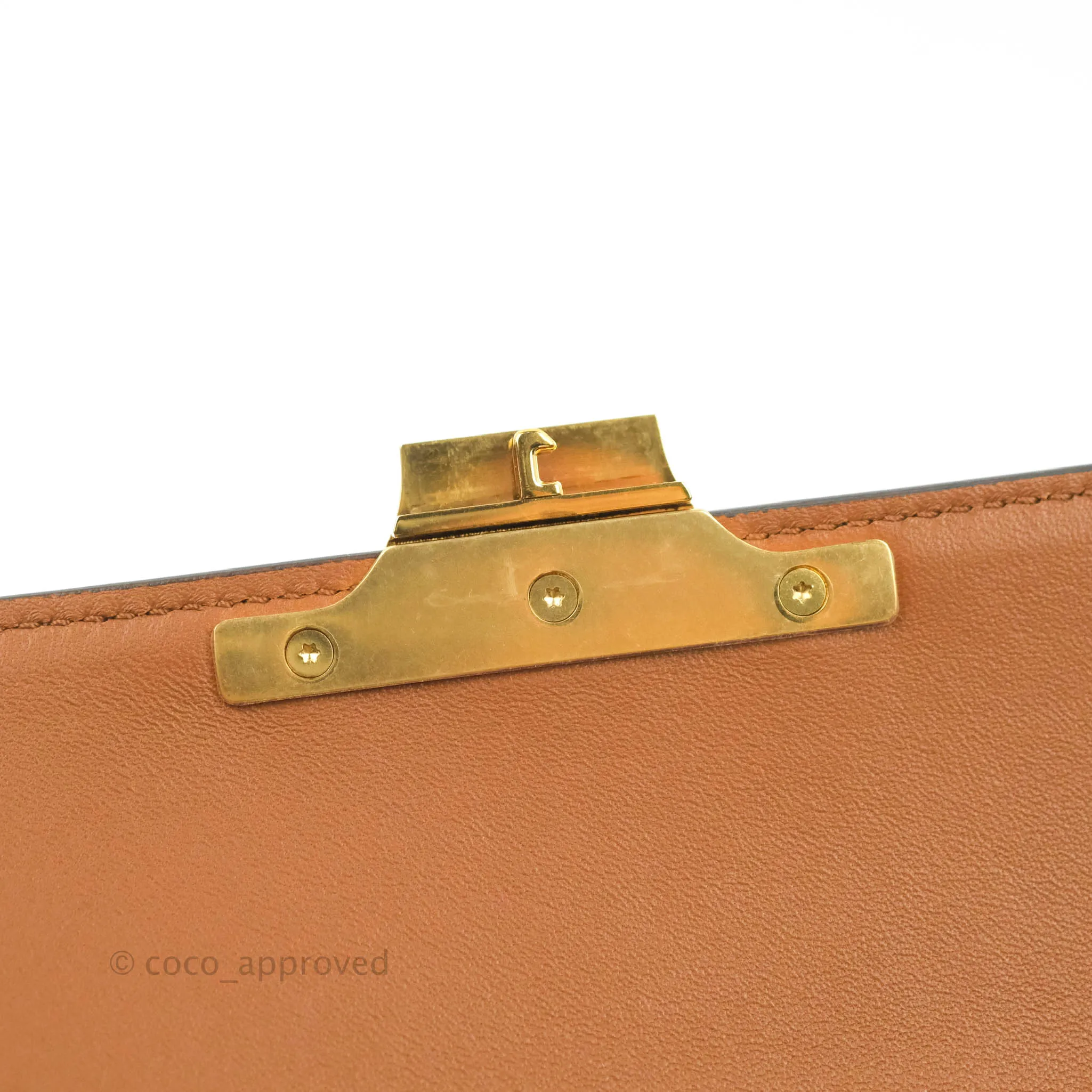 Celine Triomphe Shoulder Bag Tan Calfskin