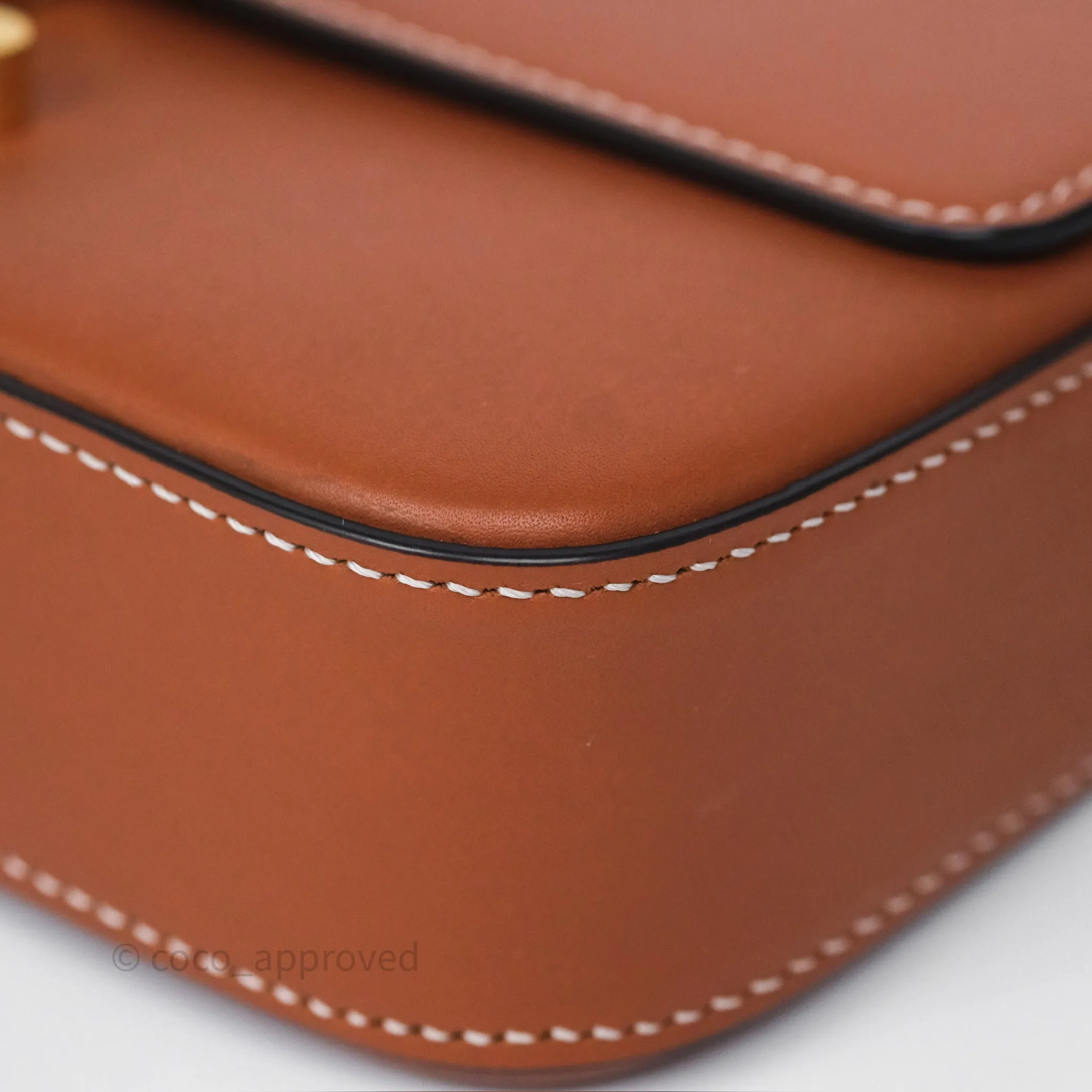 Celine Triomphe Shoulder Bag Tan Calfskin