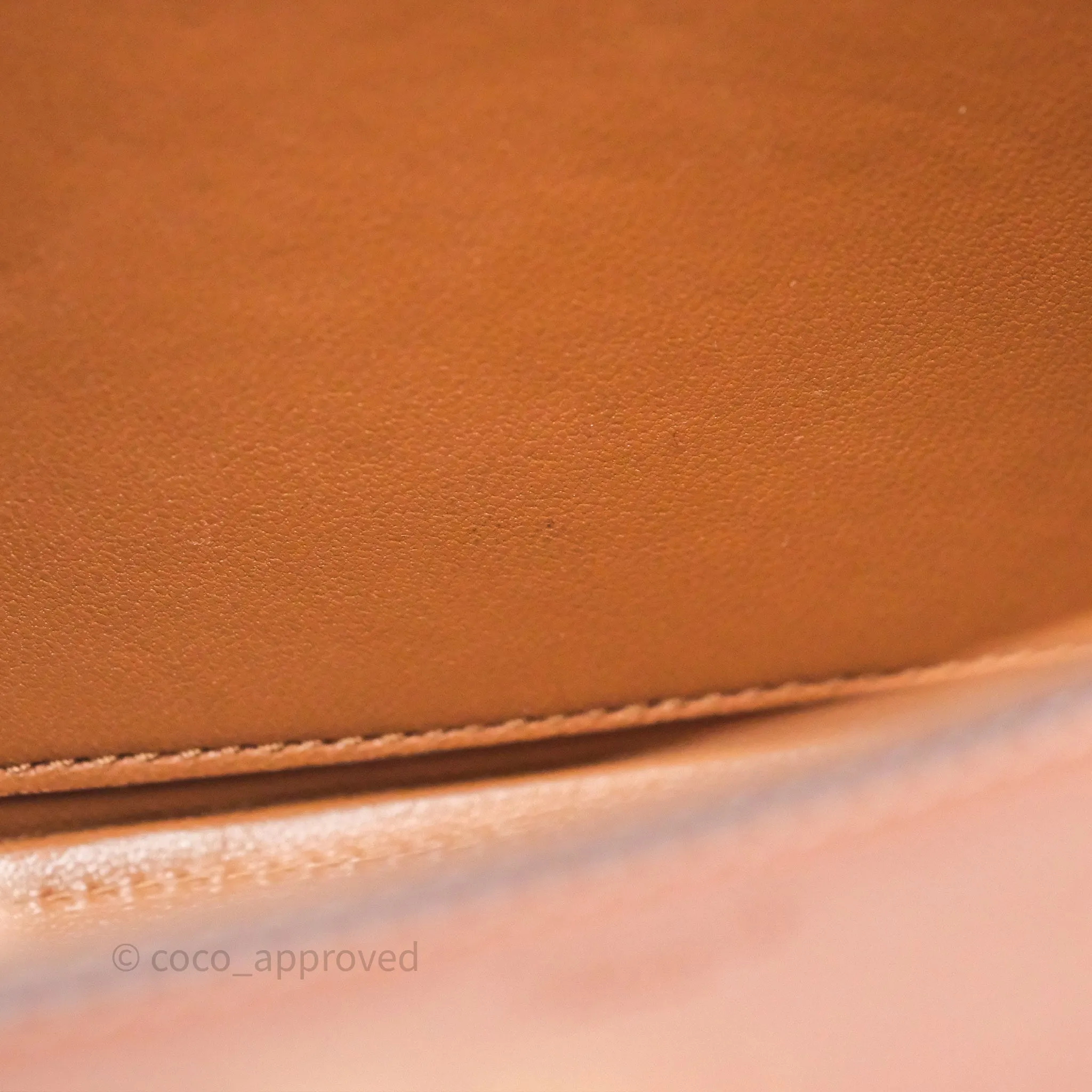 Celine Triomphe Shoulder Bag Tan Calfskin