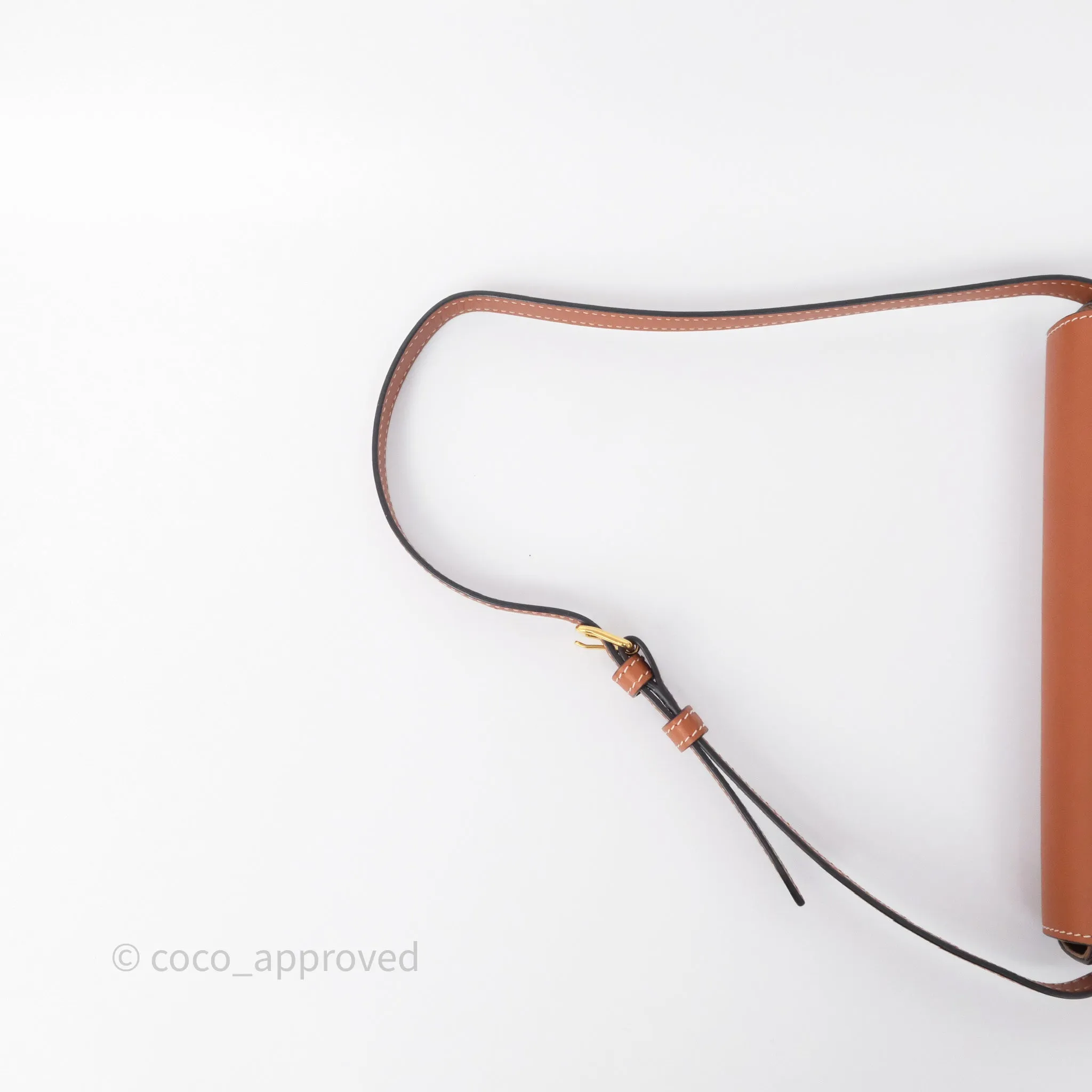 Celine Triomphe Shoulder Bag Tan Calfskin