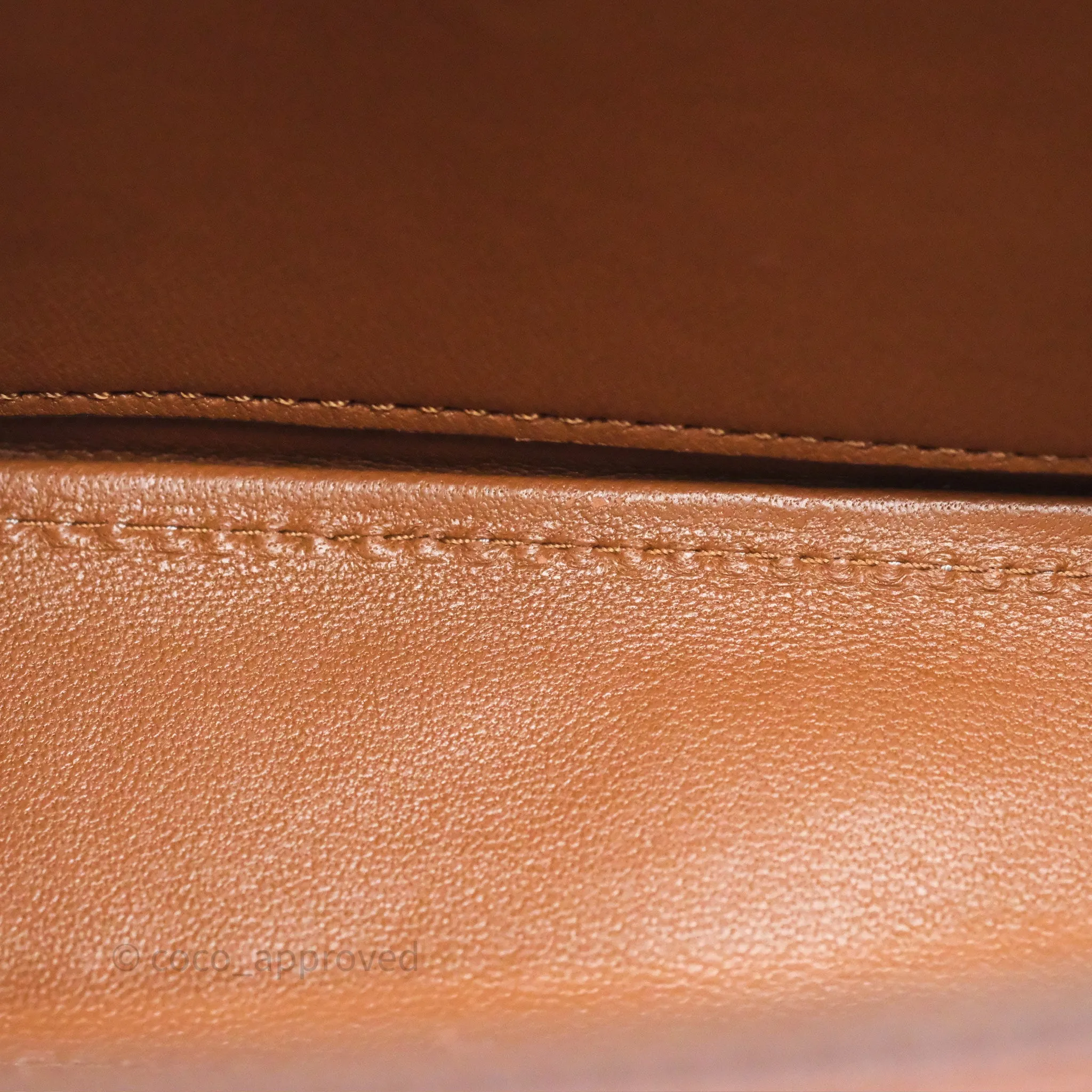 Celine Triomphe Shoulder Bag Tan Calfskin