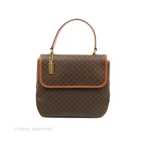 Celine Vintage Brown Canvas Top Handle Bag