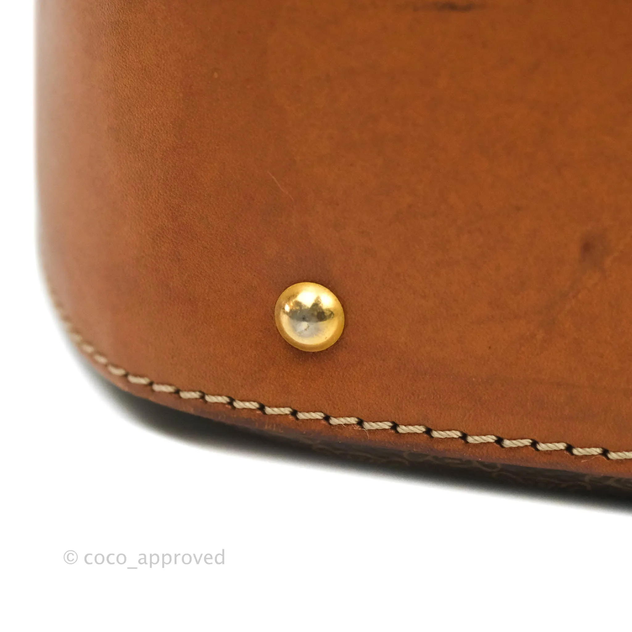 Celine Vintage Brown Canvas Top Handle Bag