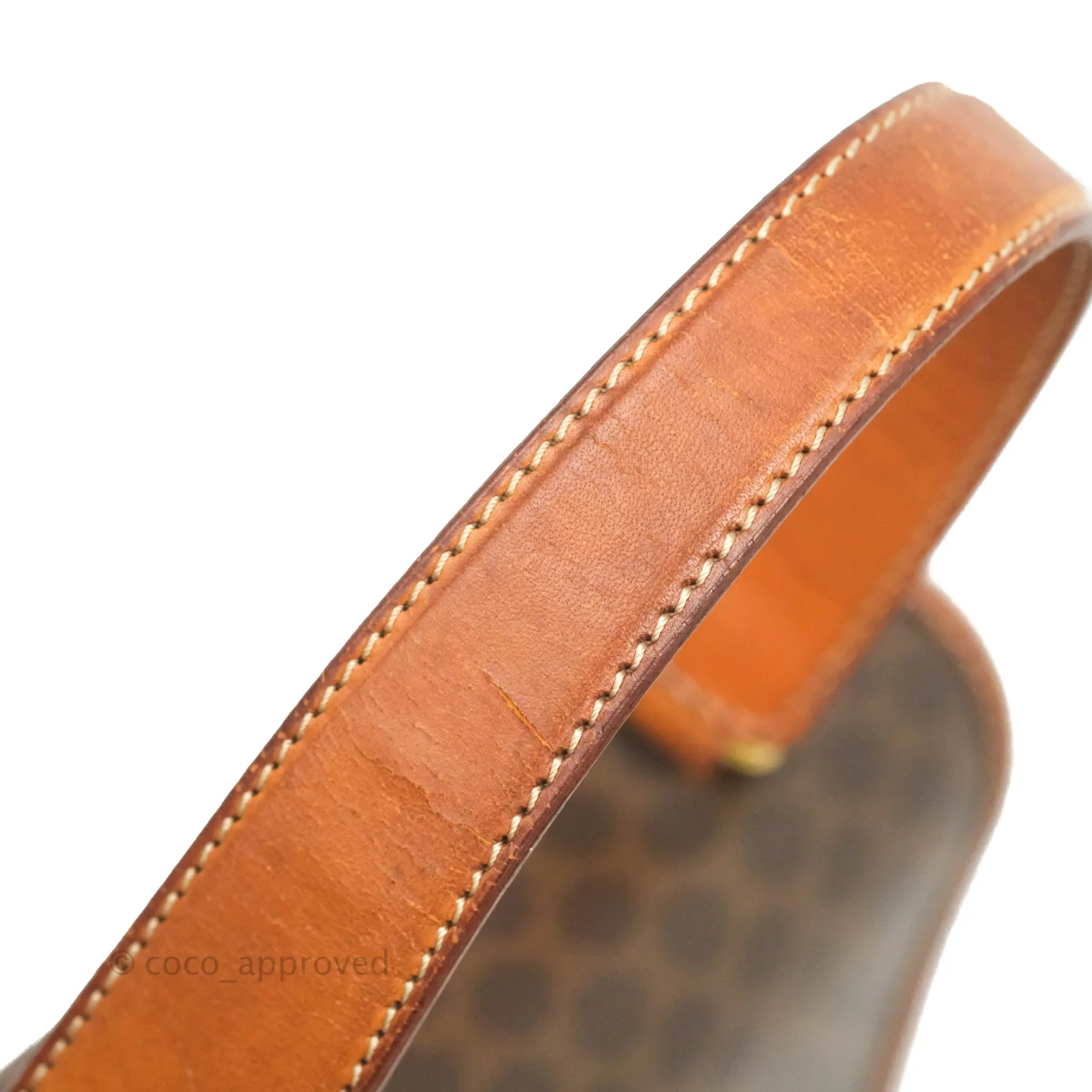 Celine Vintage Brown Canvas Top Handle Bag