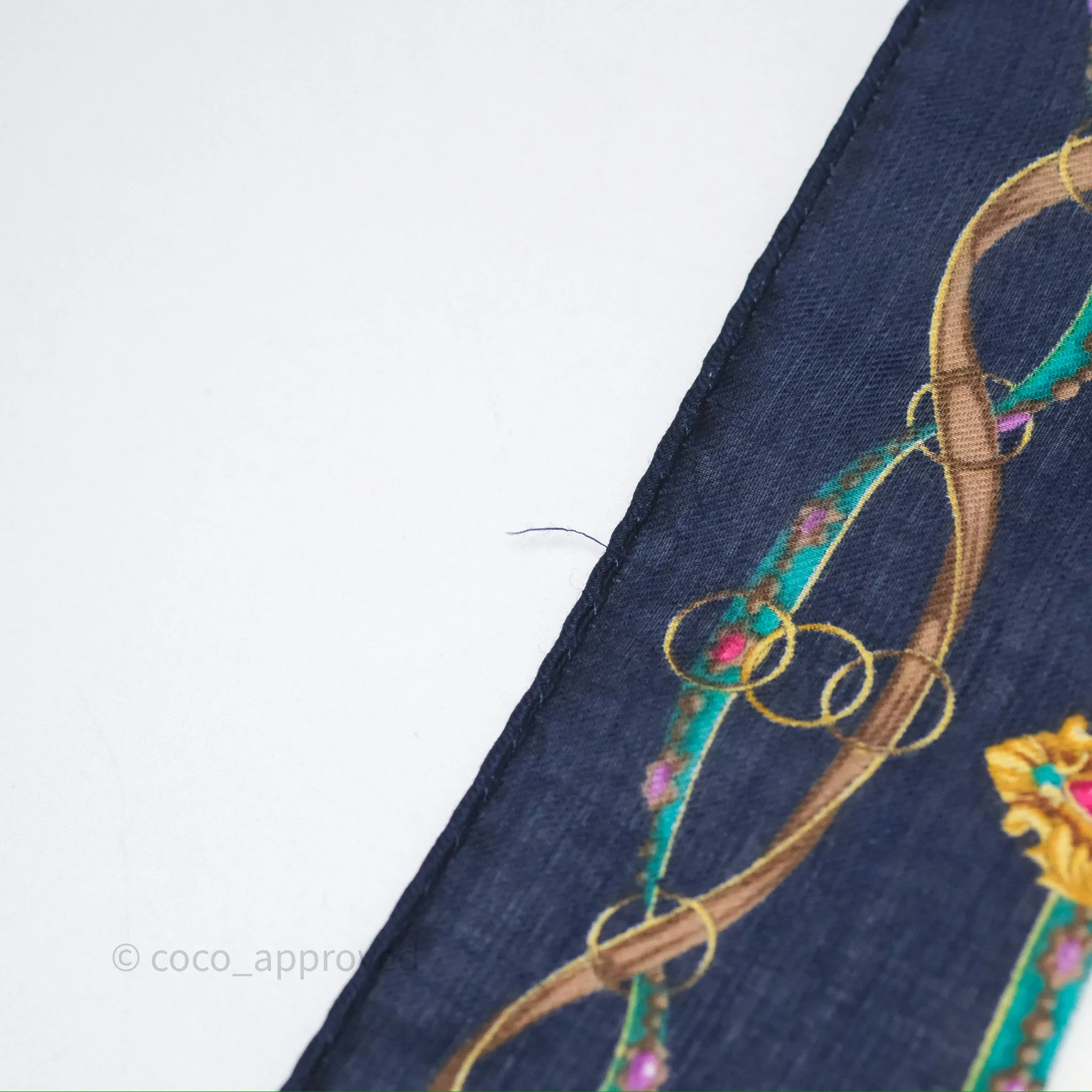 Celine Vintage Scarf Navy