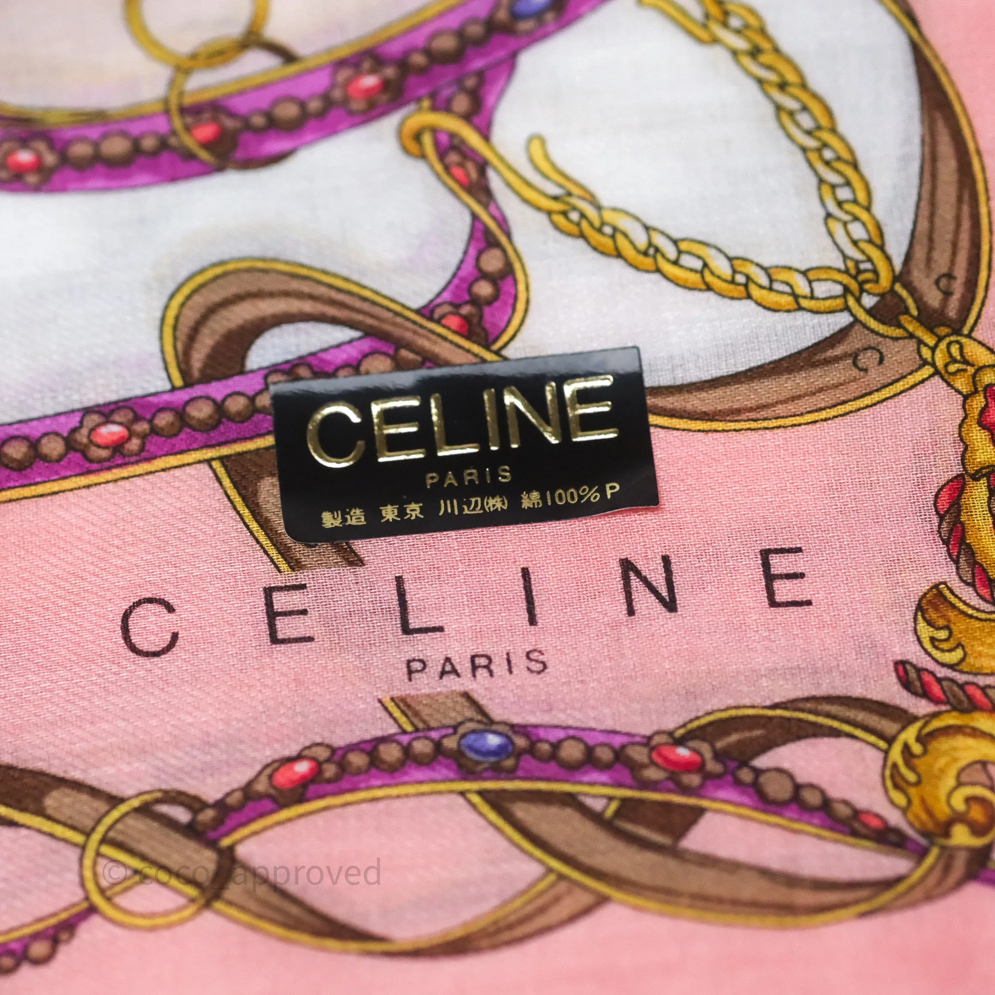 Celine Vintage Scarf Pink