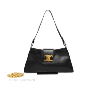 Celine Wiltern Clutch Black Calfskin