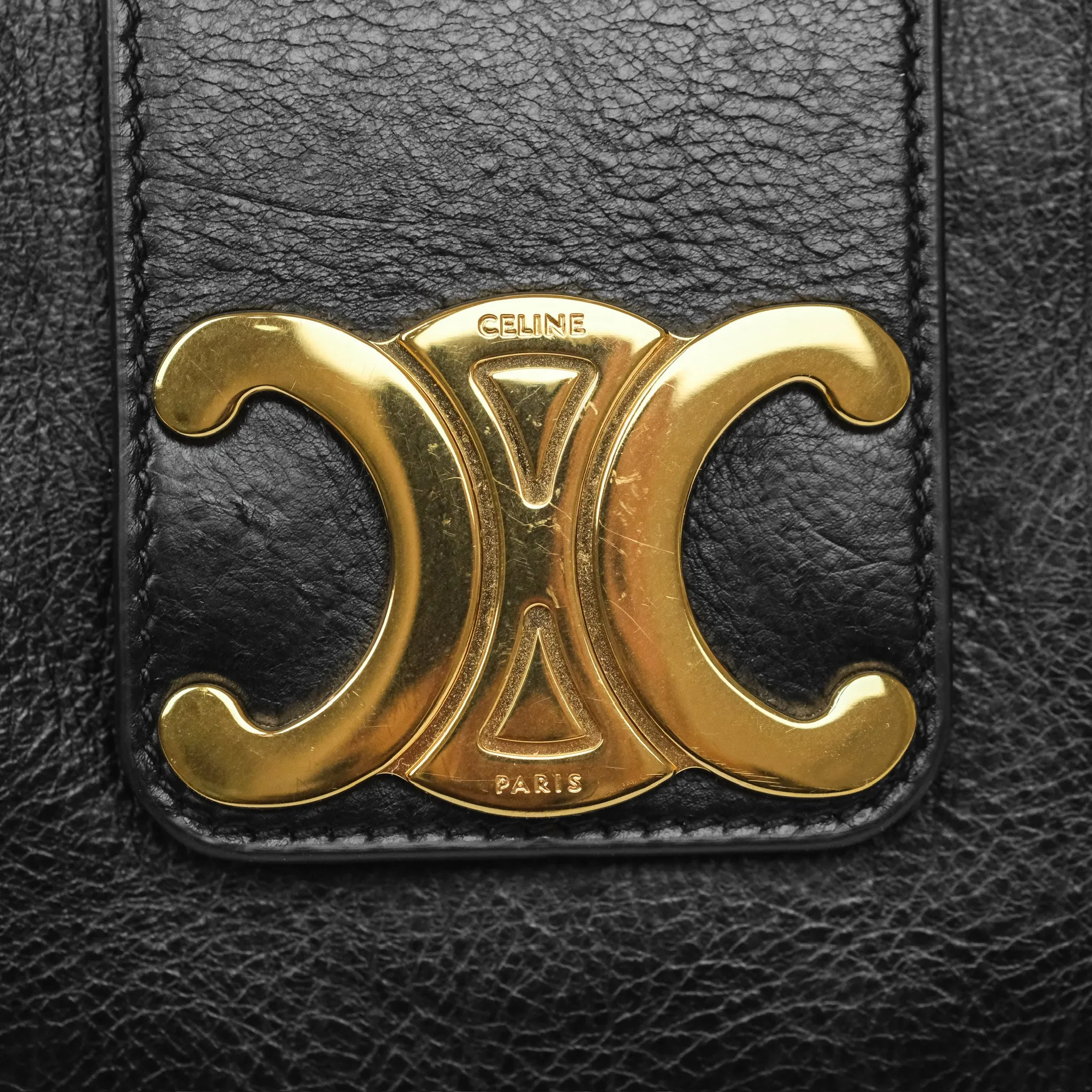 Celine Wiltern Clutch Black Calfskin