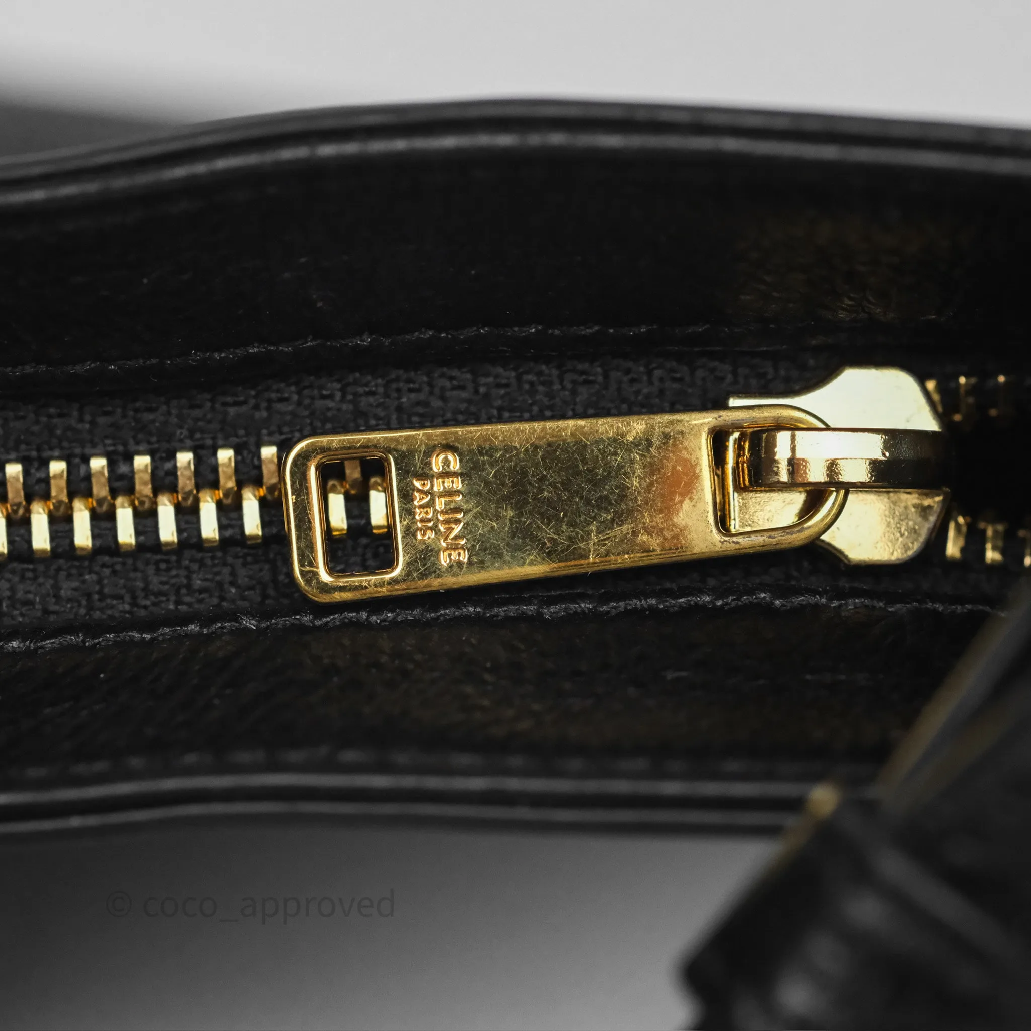 Celine Wiltern Clutch Black Calfskin