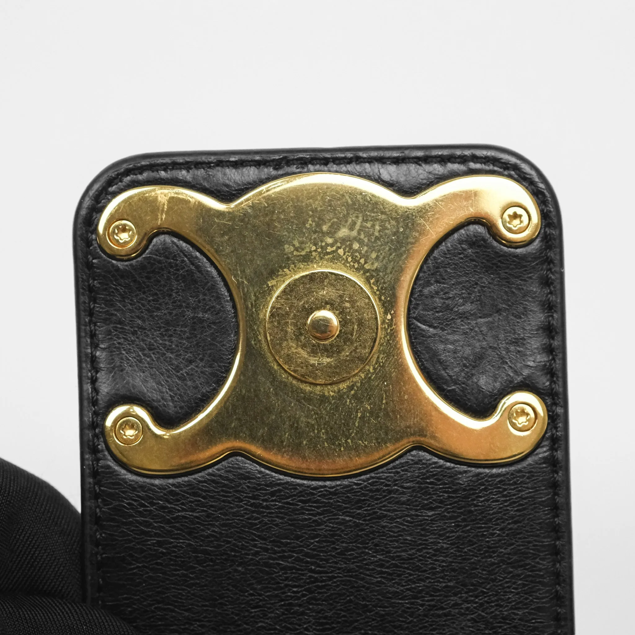 Celine Wiltern Clutch Black Calfskin