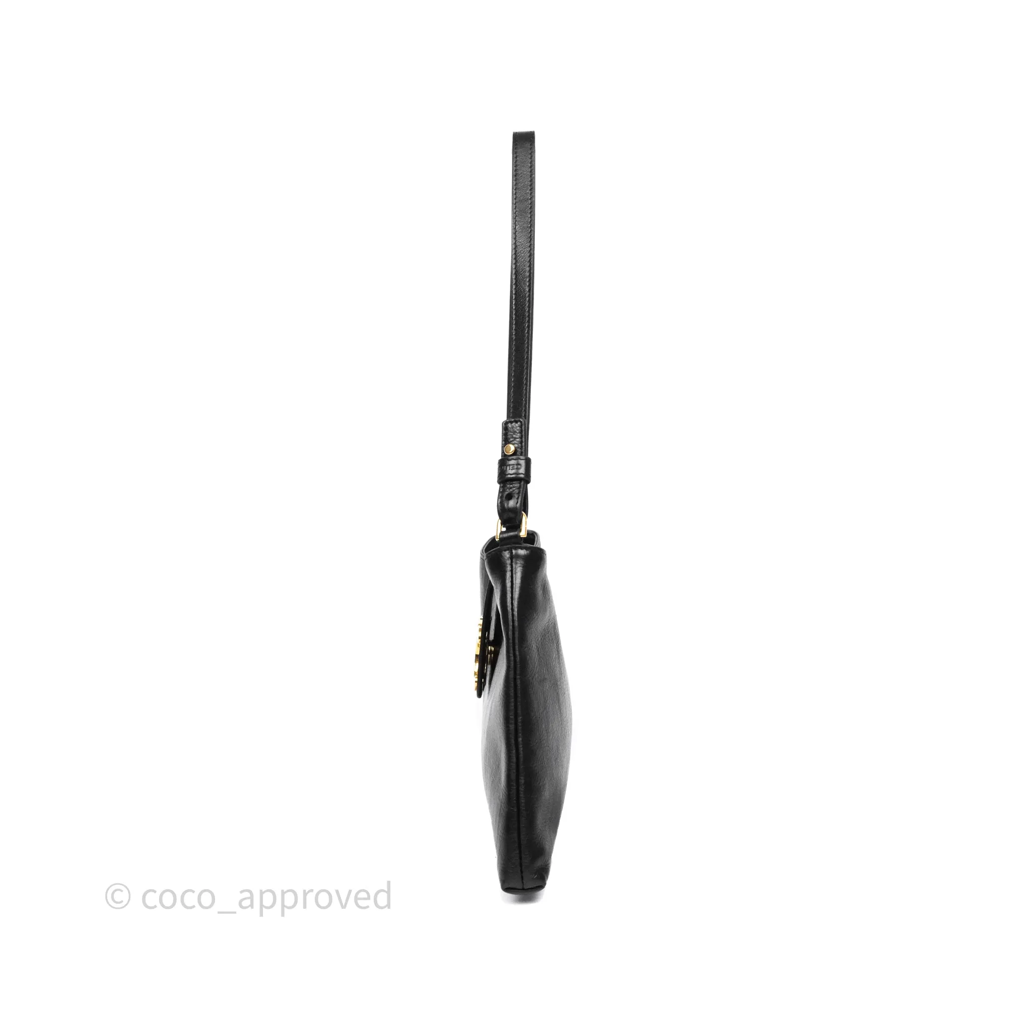 Celine Wiltern Clutch Black Calfskin