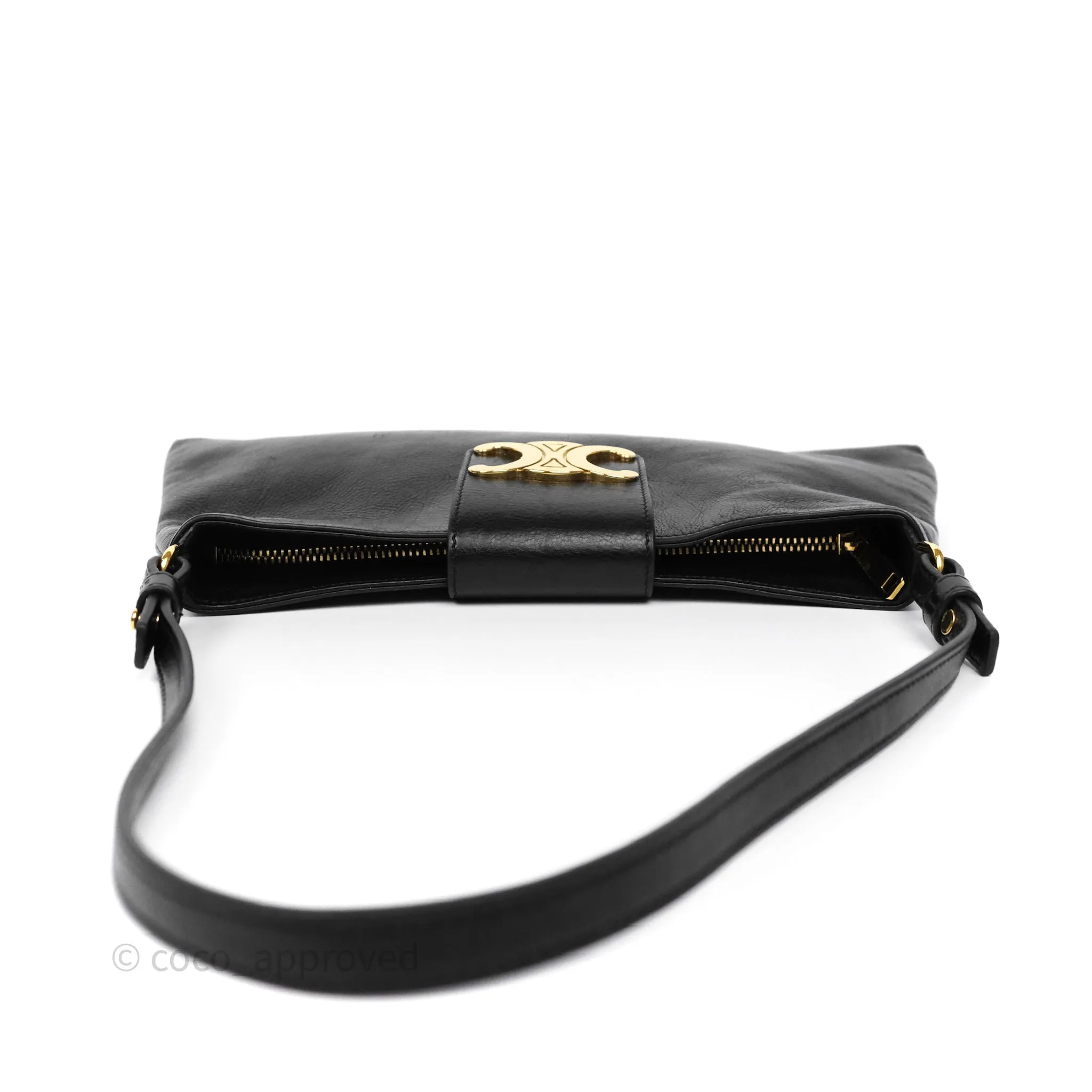 Celine Wiltern Clutch Black Calfskin