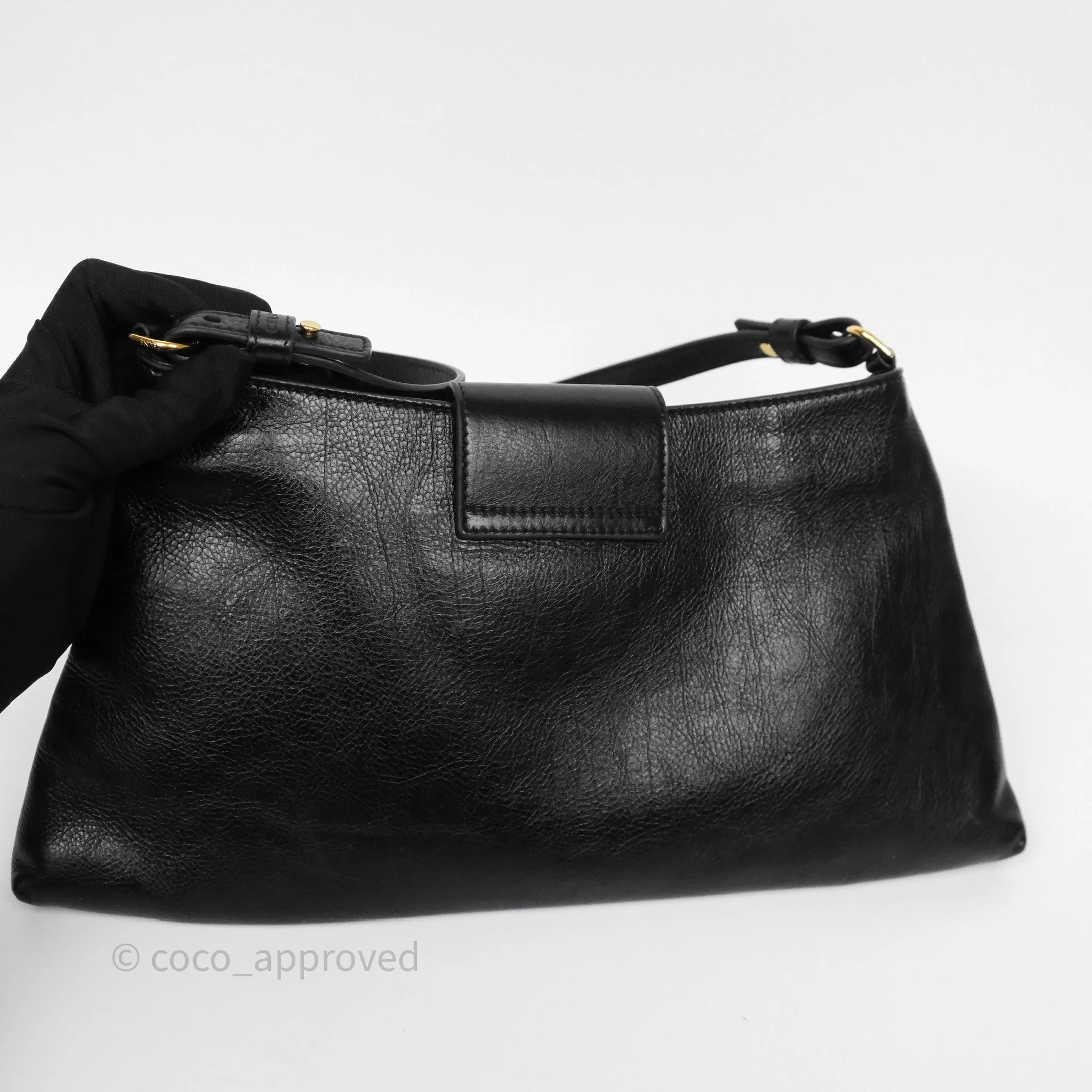 Celine Wiltern Clutch Black Calfskin