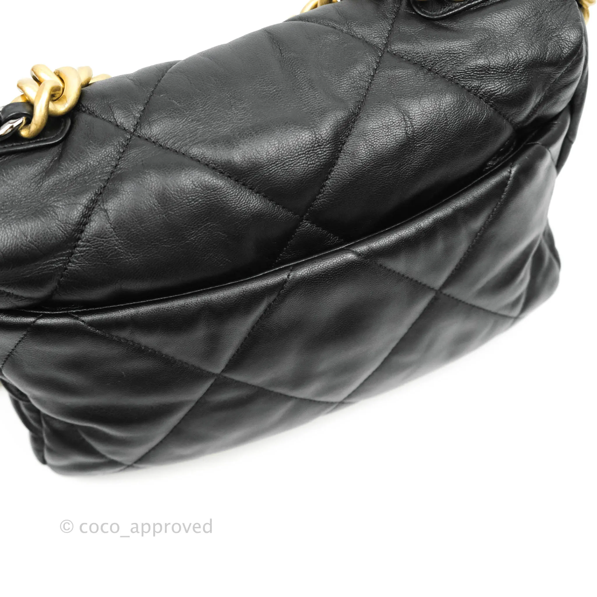 Chanel 19 Medium Black Goatskin Mixed Hardware