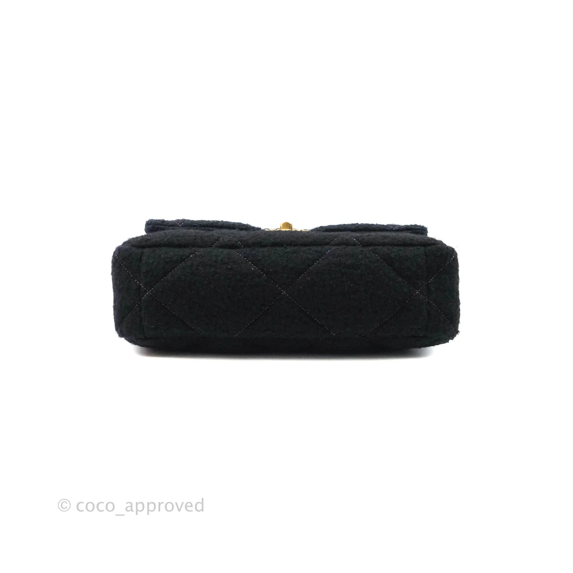 Chanel 19 Medium Tweed Ombre Purple Black Mixed Hardware