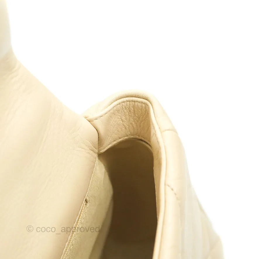 Chanel 19 Small Beige Goatskin Mixed Hardware