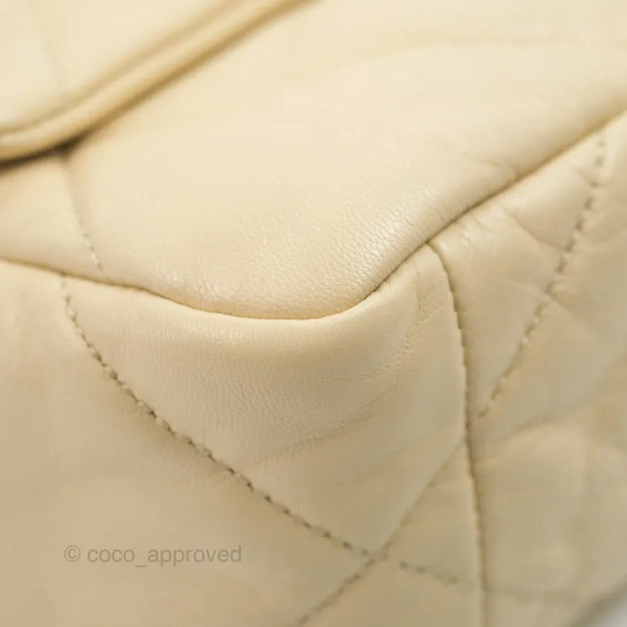 Chanel 19 Small Beige Goatskin Mixed Hardware