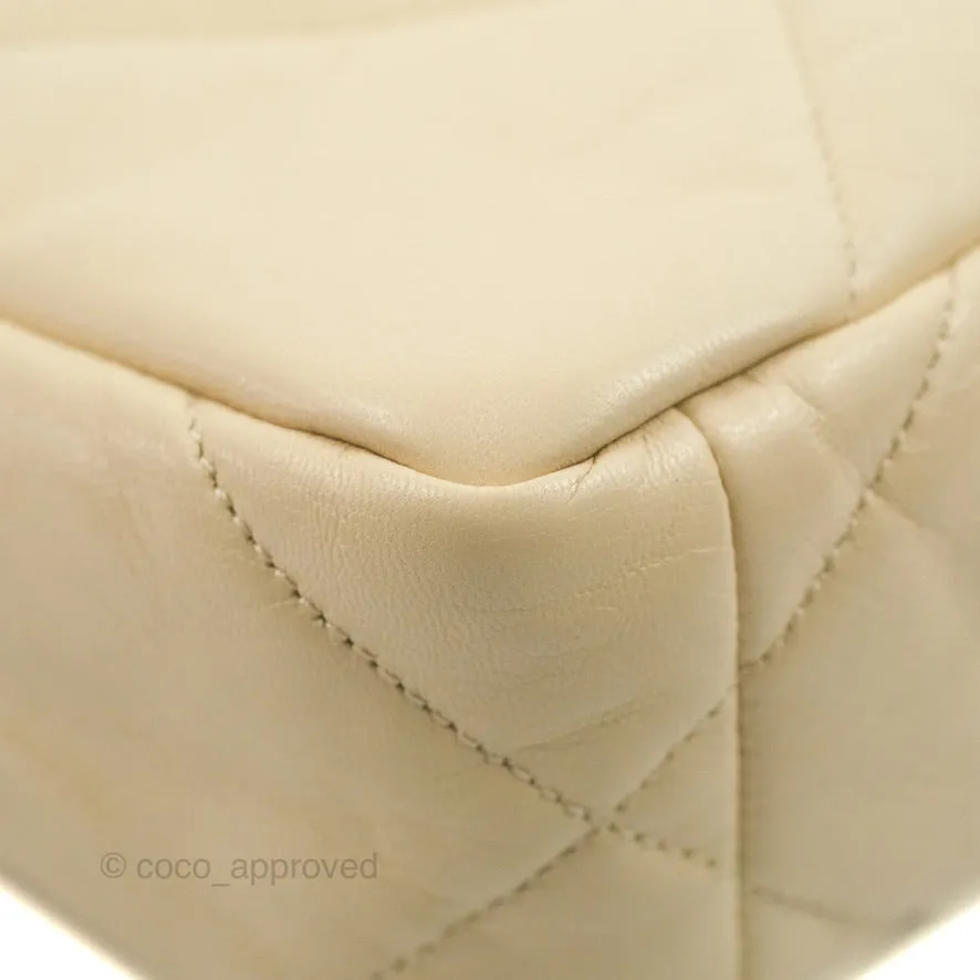 Chanel 19 Small Beige Goatskin Mixed Hardware