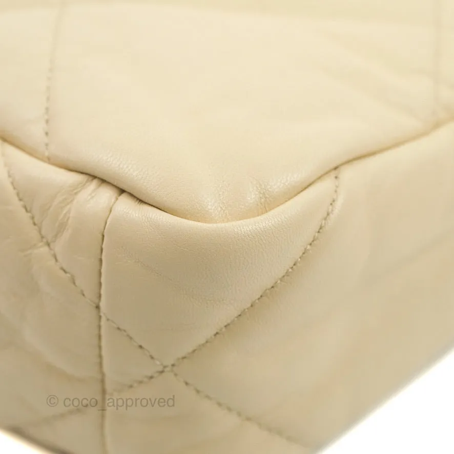 Chanel 19 Small Beige Goatskin Mixed Hardware