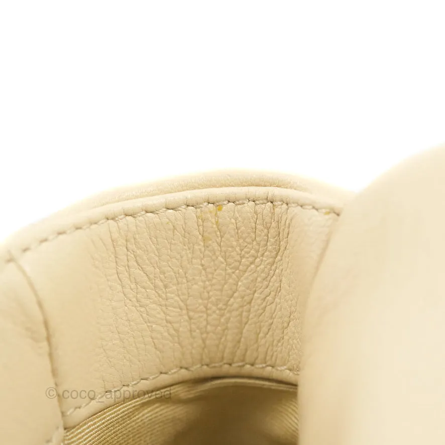 Chanel 19 Small Beige Goatskin Mixed Hardware