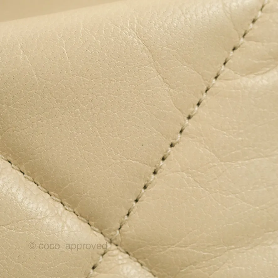 Chanel 19 Small Beige Goatskin Mixed Hardware