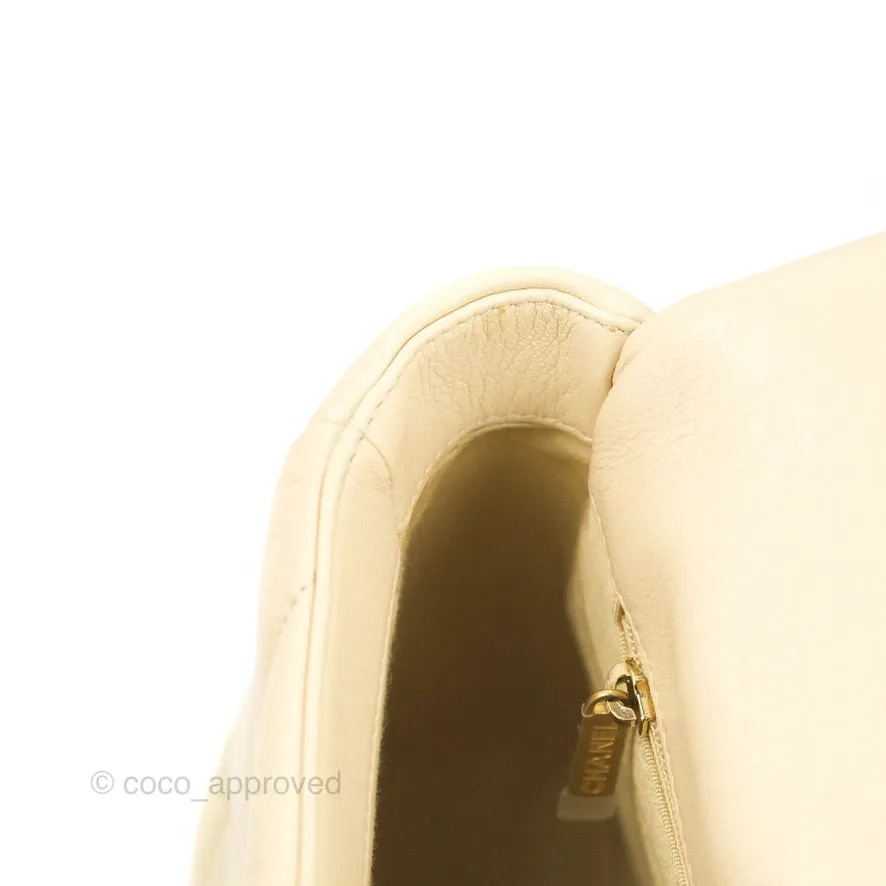 Chanel 19 Small Beige Goatskin Mixed Hardware