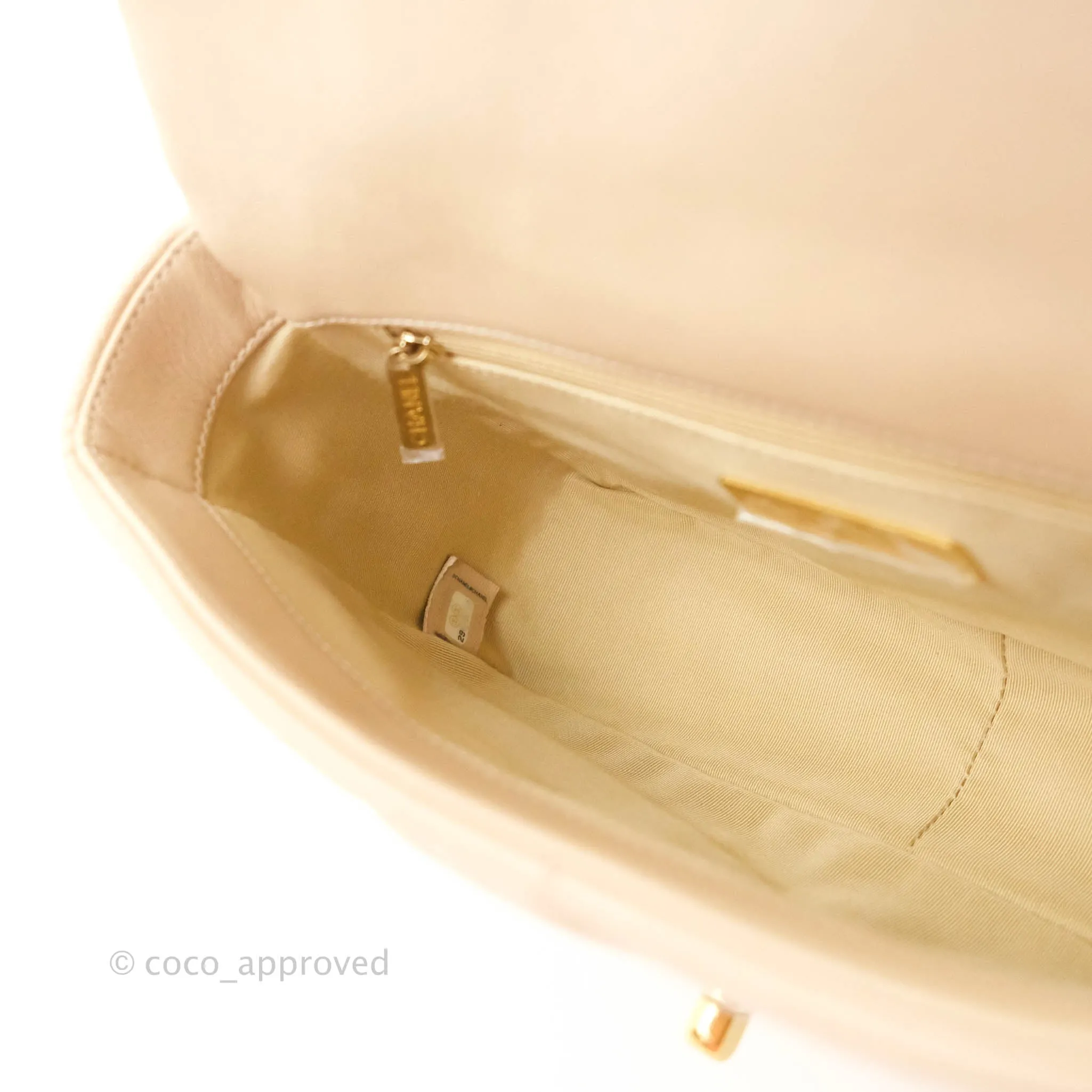 Chanel 19 Small Beige Mixed Hardware 20S