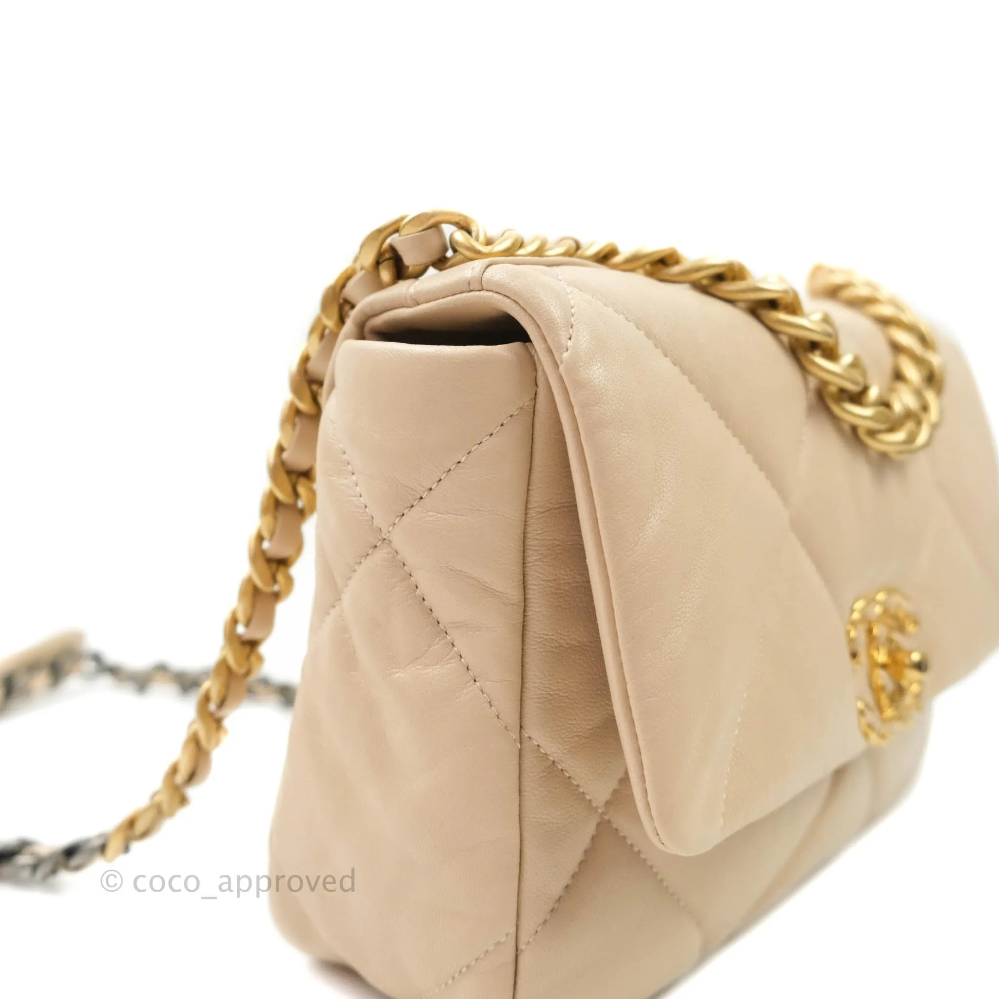 Chanel 19 Small Beige Mixed Hardware 20S