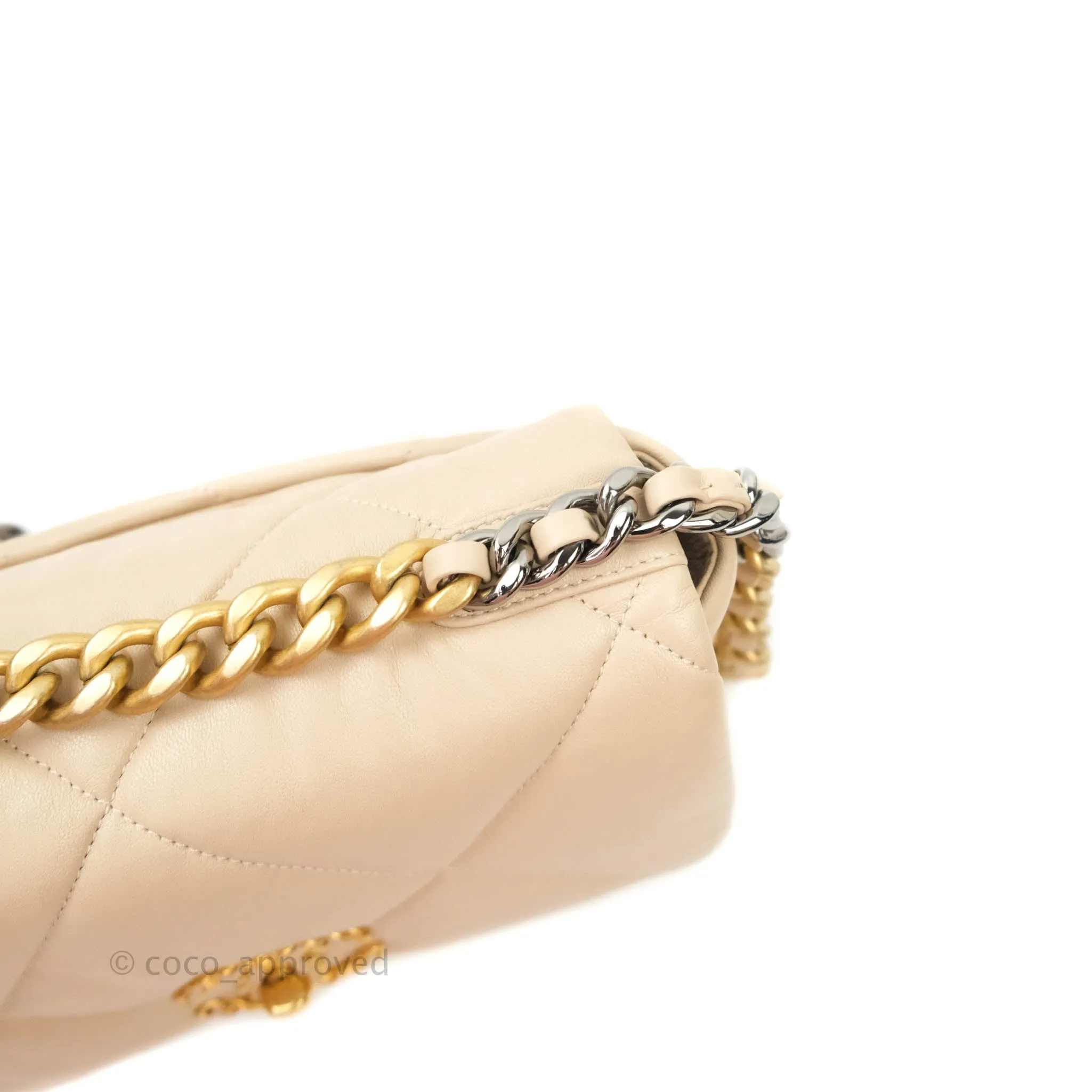Chanel 19 Small Beige Mixed Hardware 20S