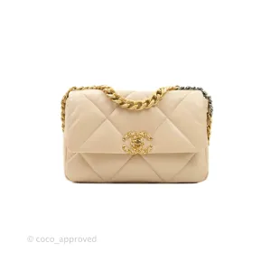 Chanel 19 Small Beige Mixed Hardware 20S