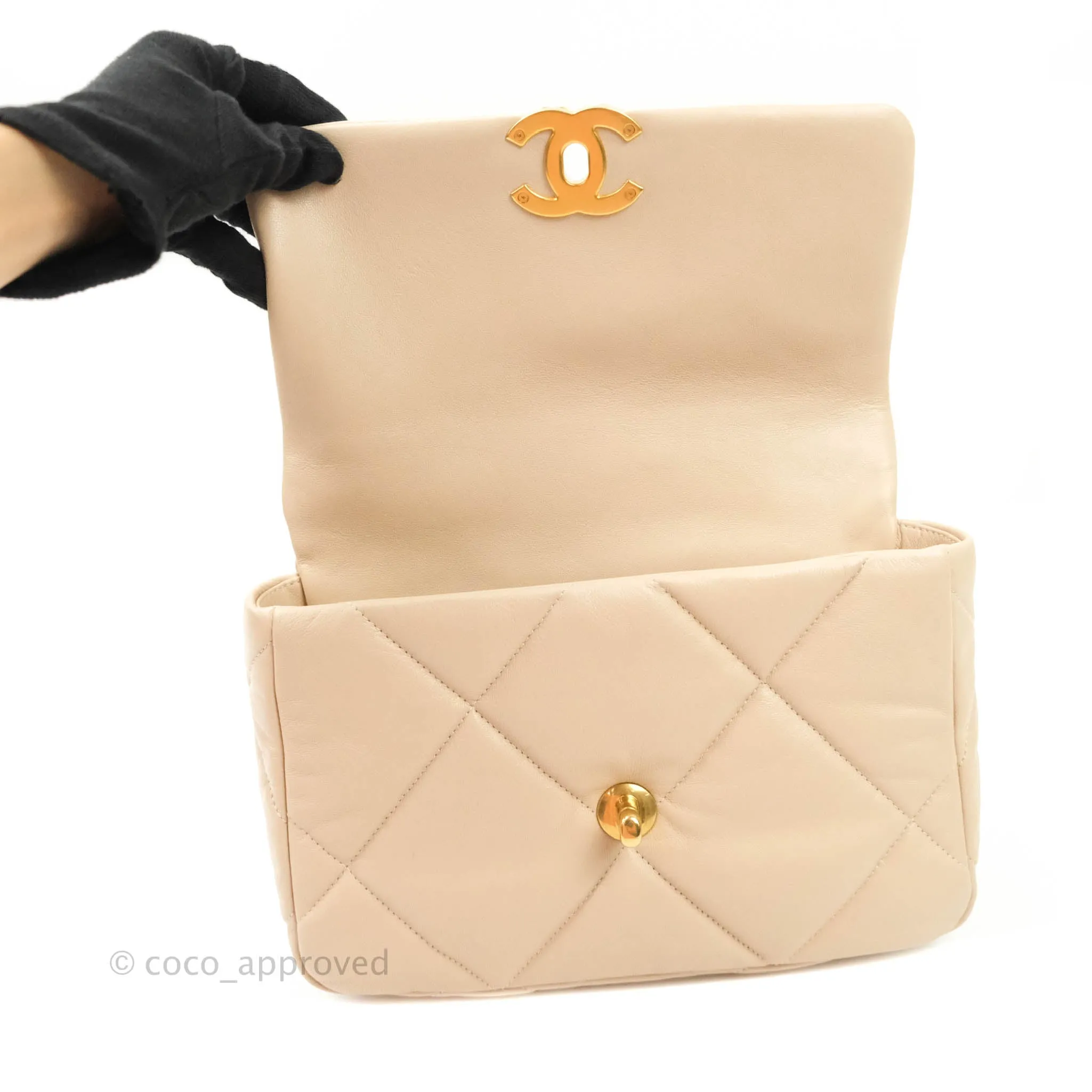 Chanel 19 Small Beige Mixed Hardware 20S