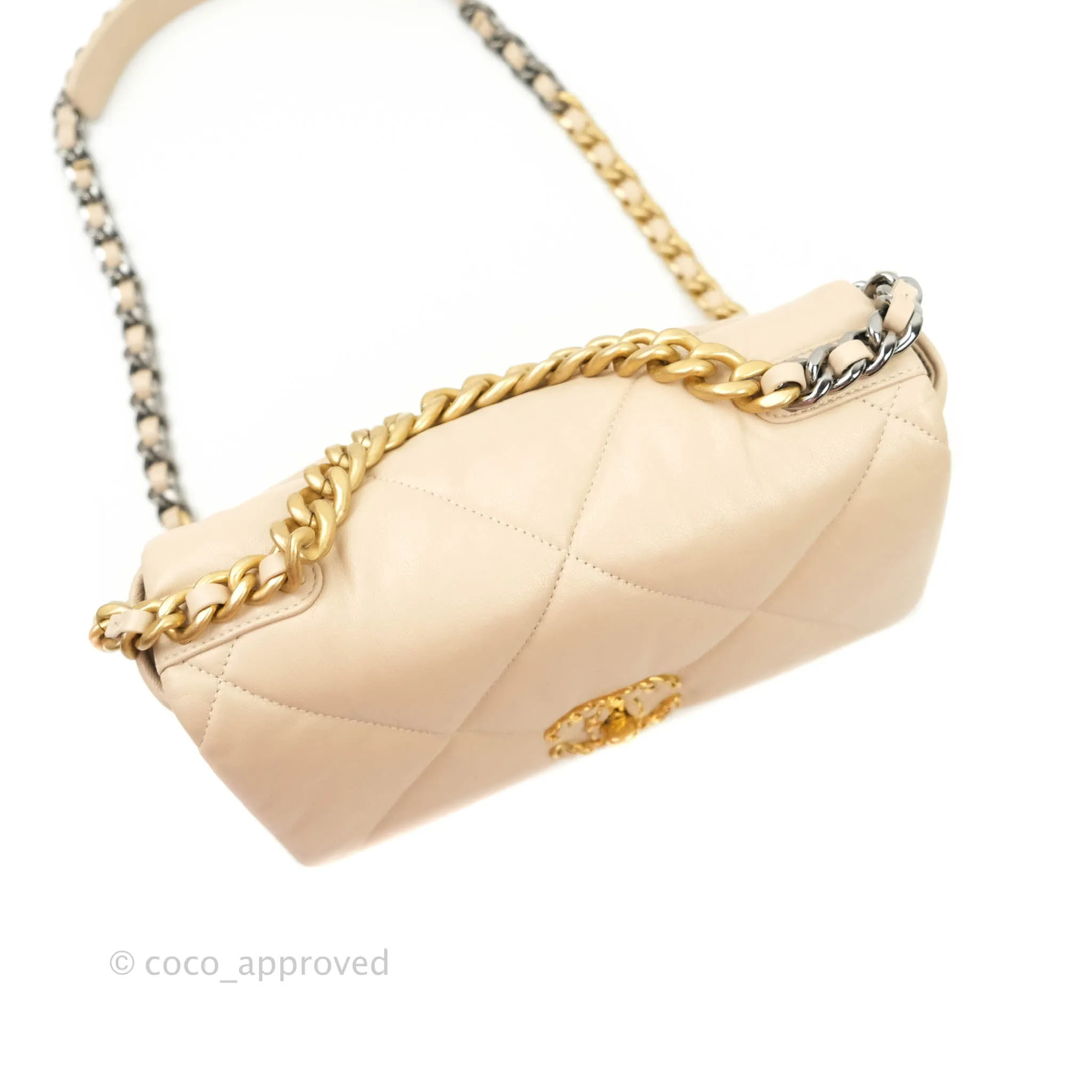 Chanel 19 Small Beige Mixed Hardware 20S