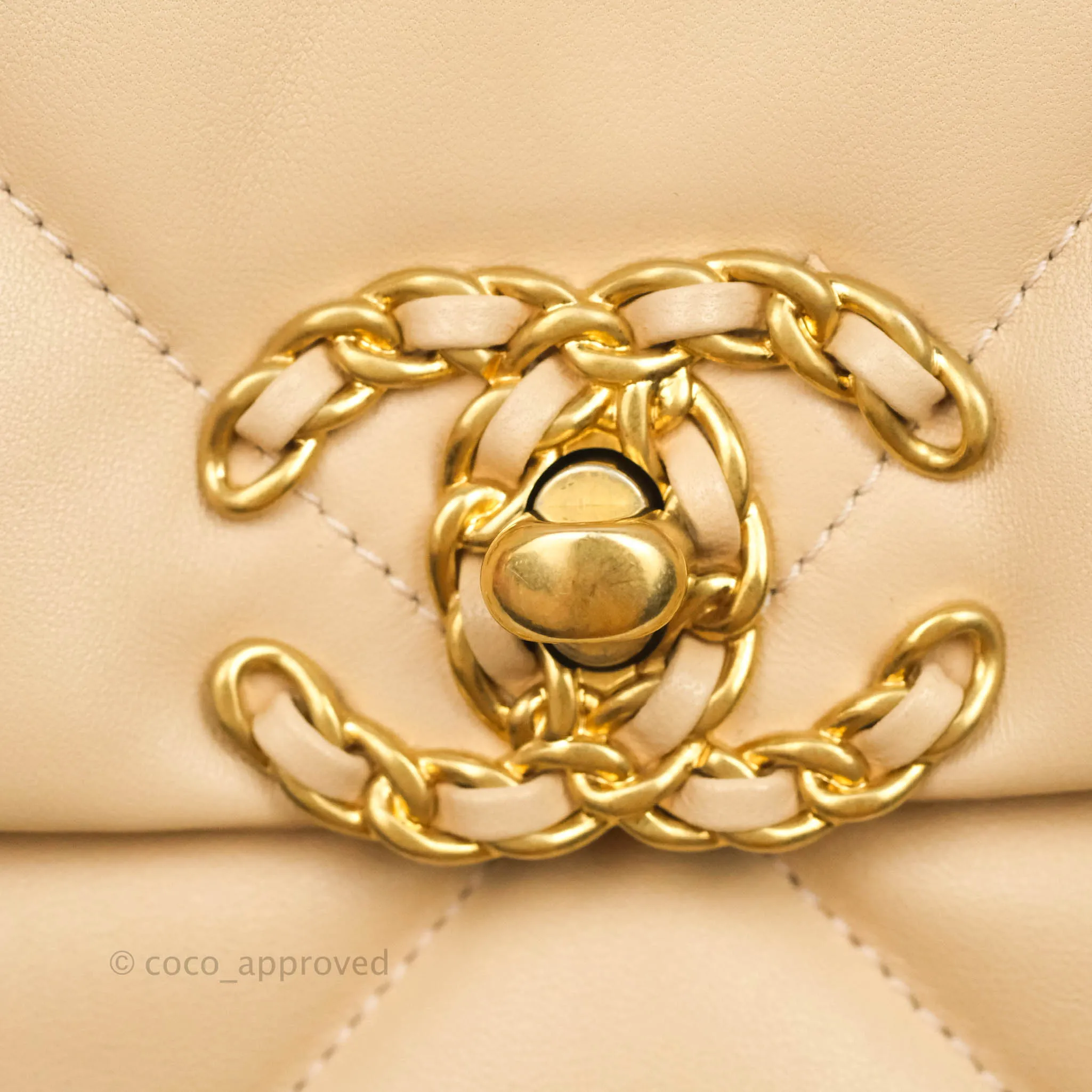 Chanel 19 Small Beige Mixed Hardware