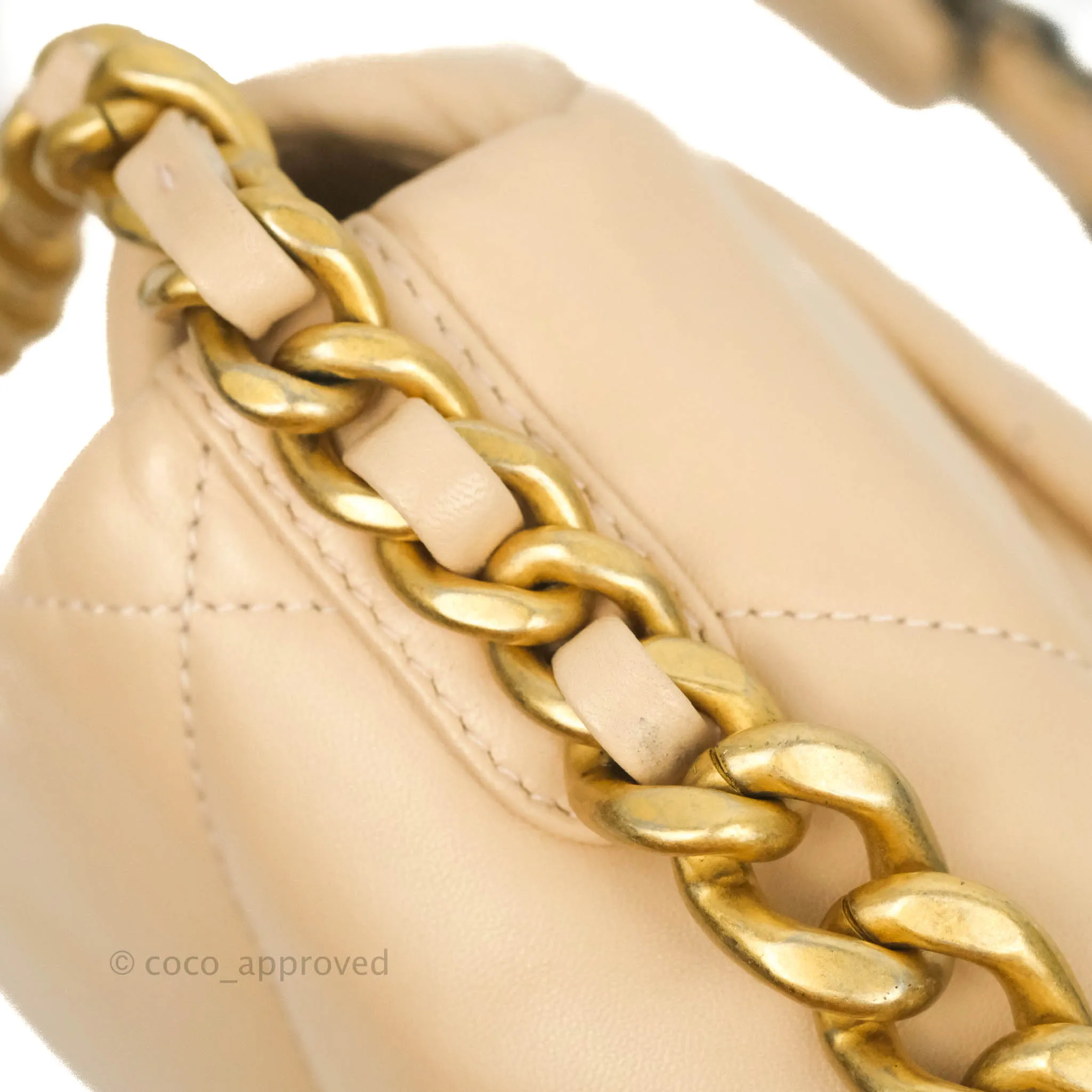 Chanel 19 Small Beige Mixed Hardware