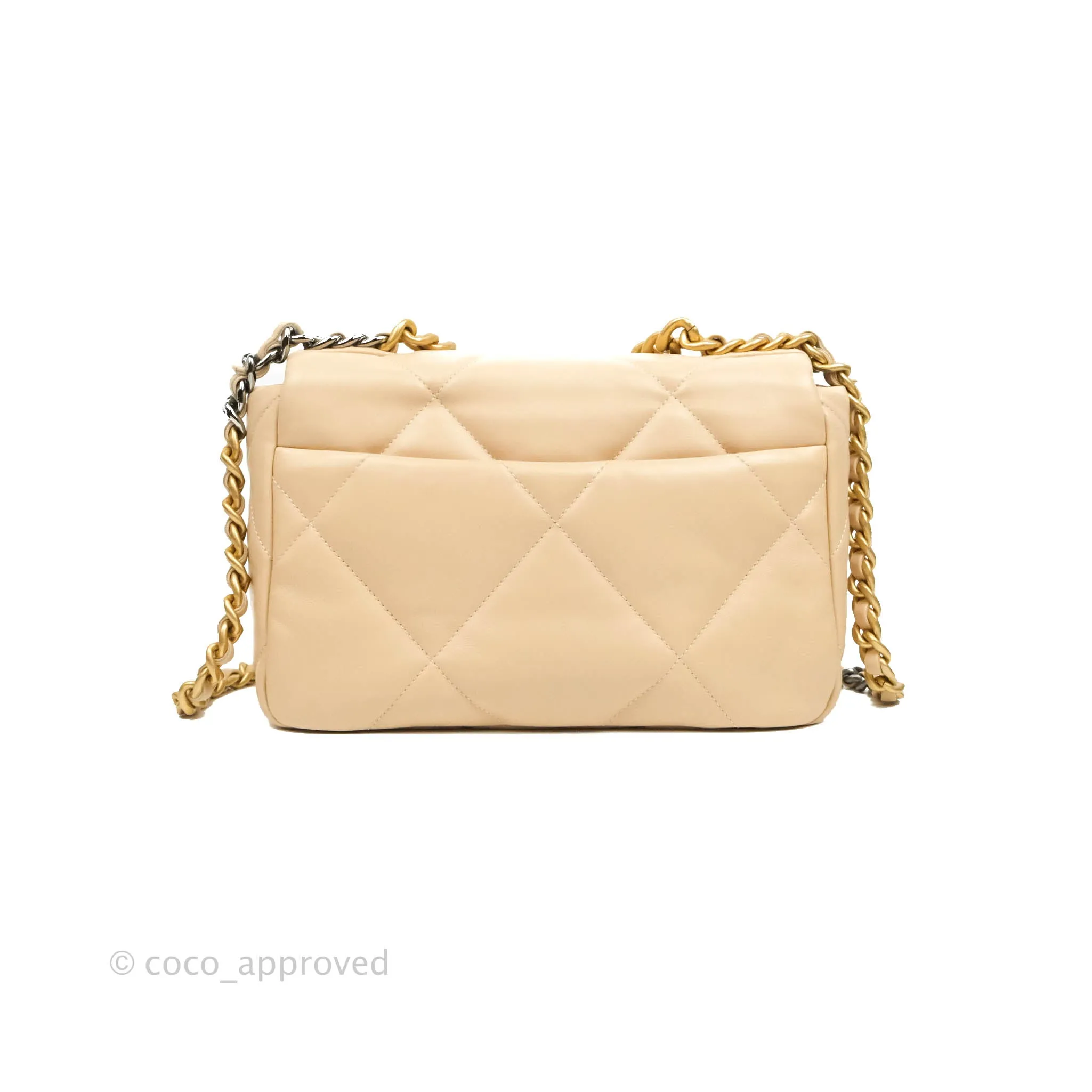 Chanel 19 Small Beige Mixed Hardware