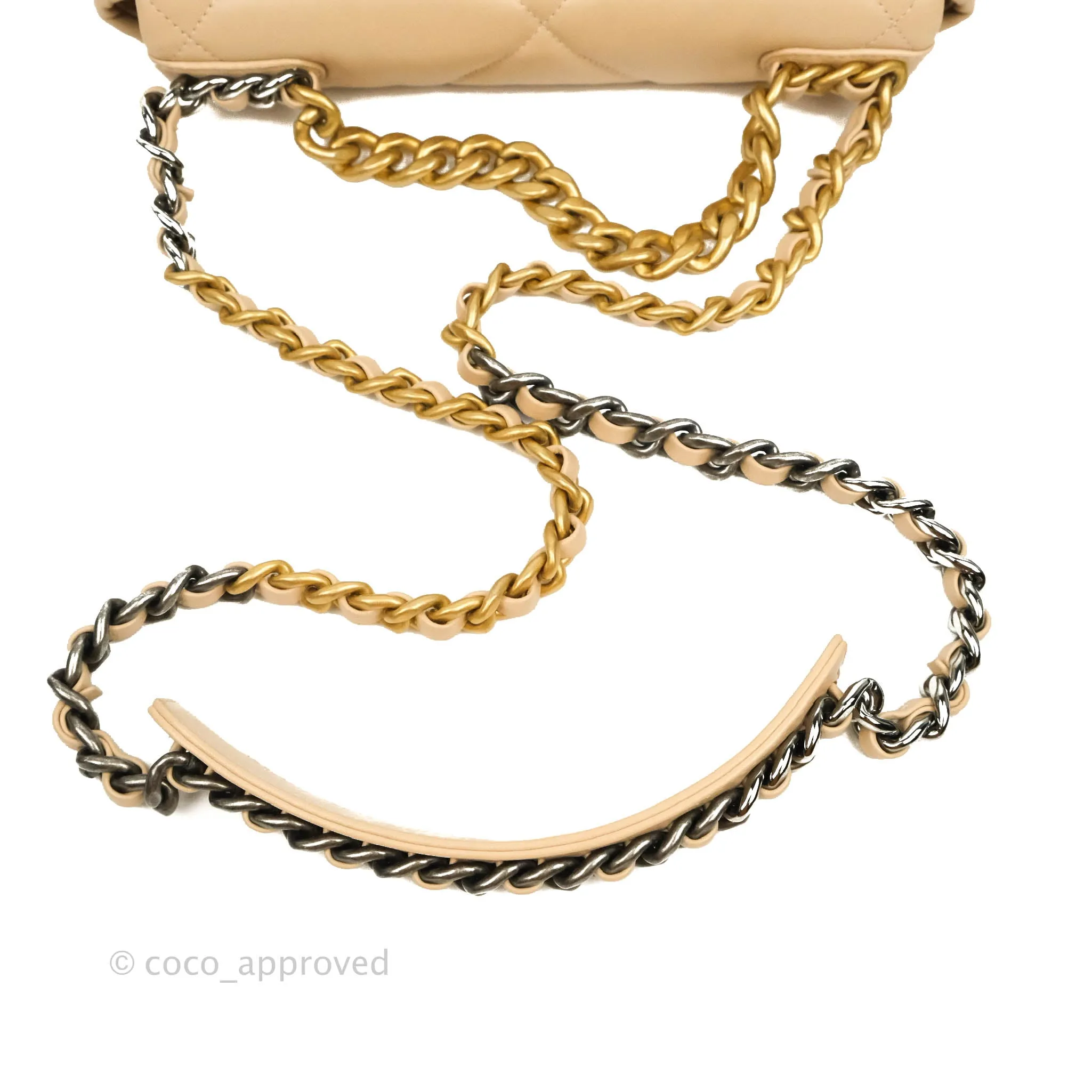 Chanel 19 Small Beige Mixed Hardware