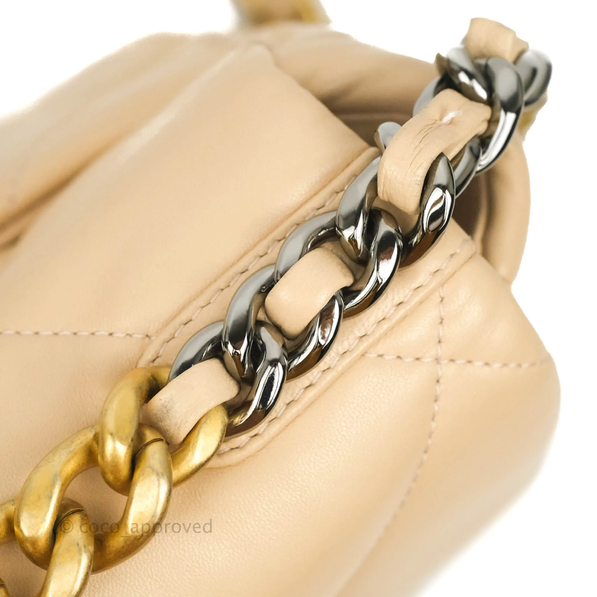 Chanel 19 Small Beige Mixed Hardware