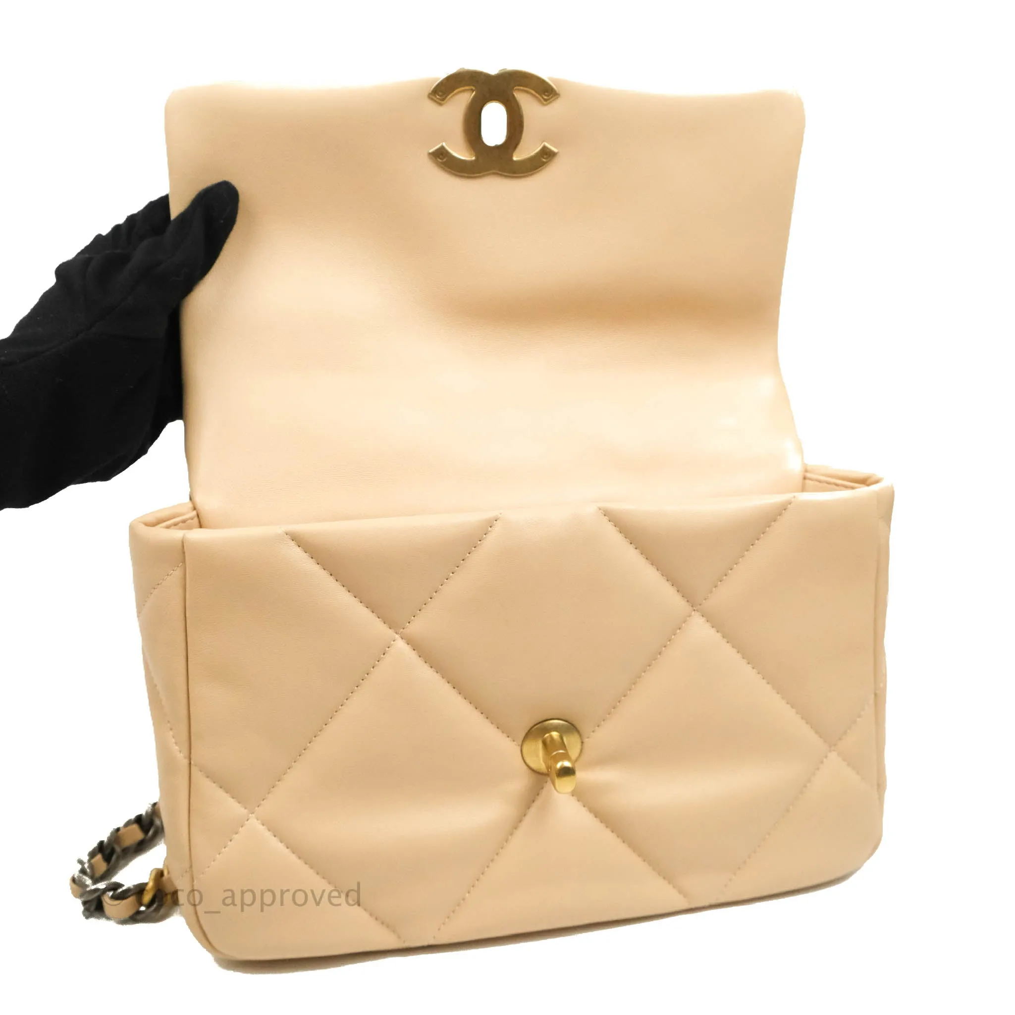 Chanel 19 Small Beige Mixed Hardware