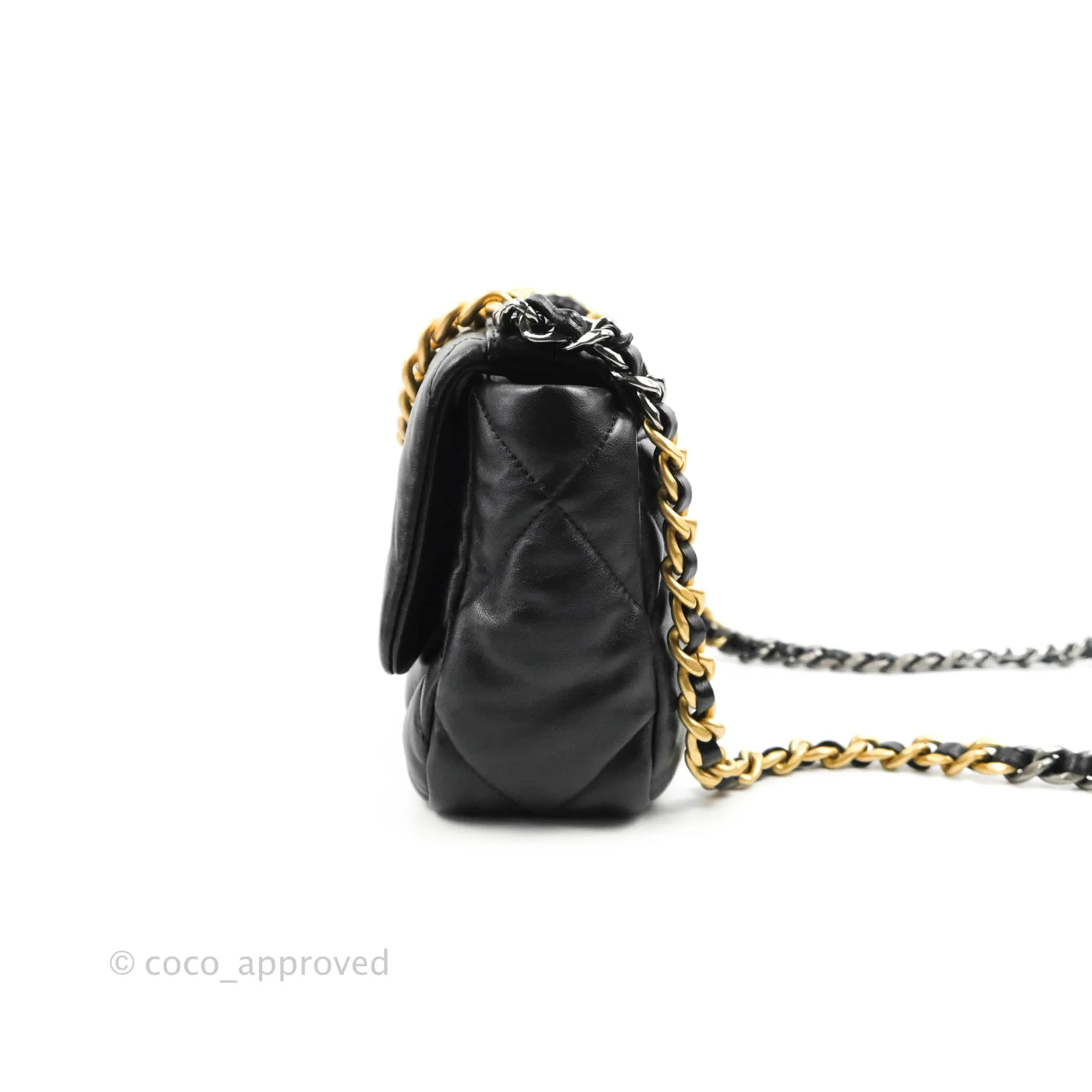 Chanel 19 Small Black Lambskin Mixed Hardware 21K