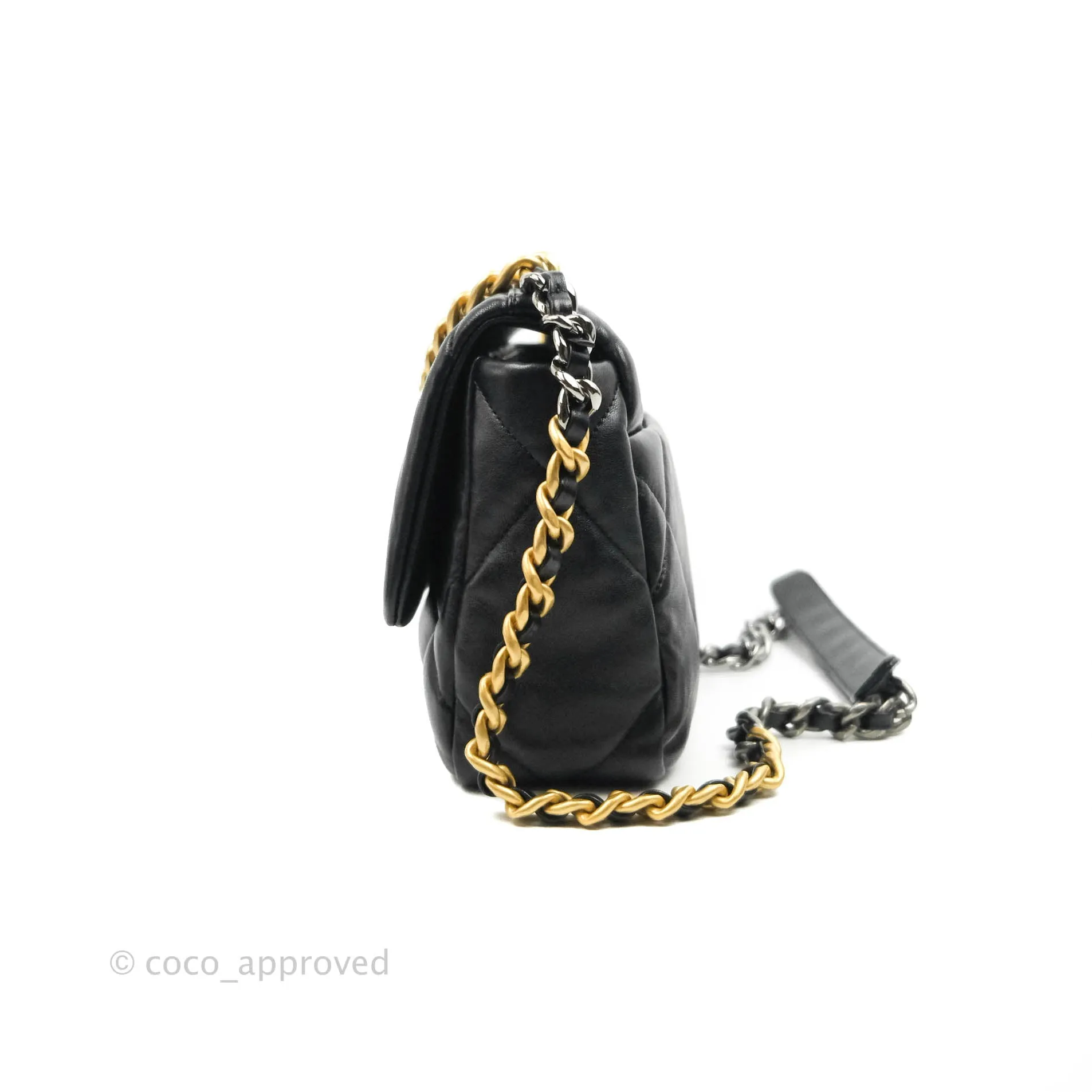 Chanel 19 Small Black Lambskin Mixed Hardware