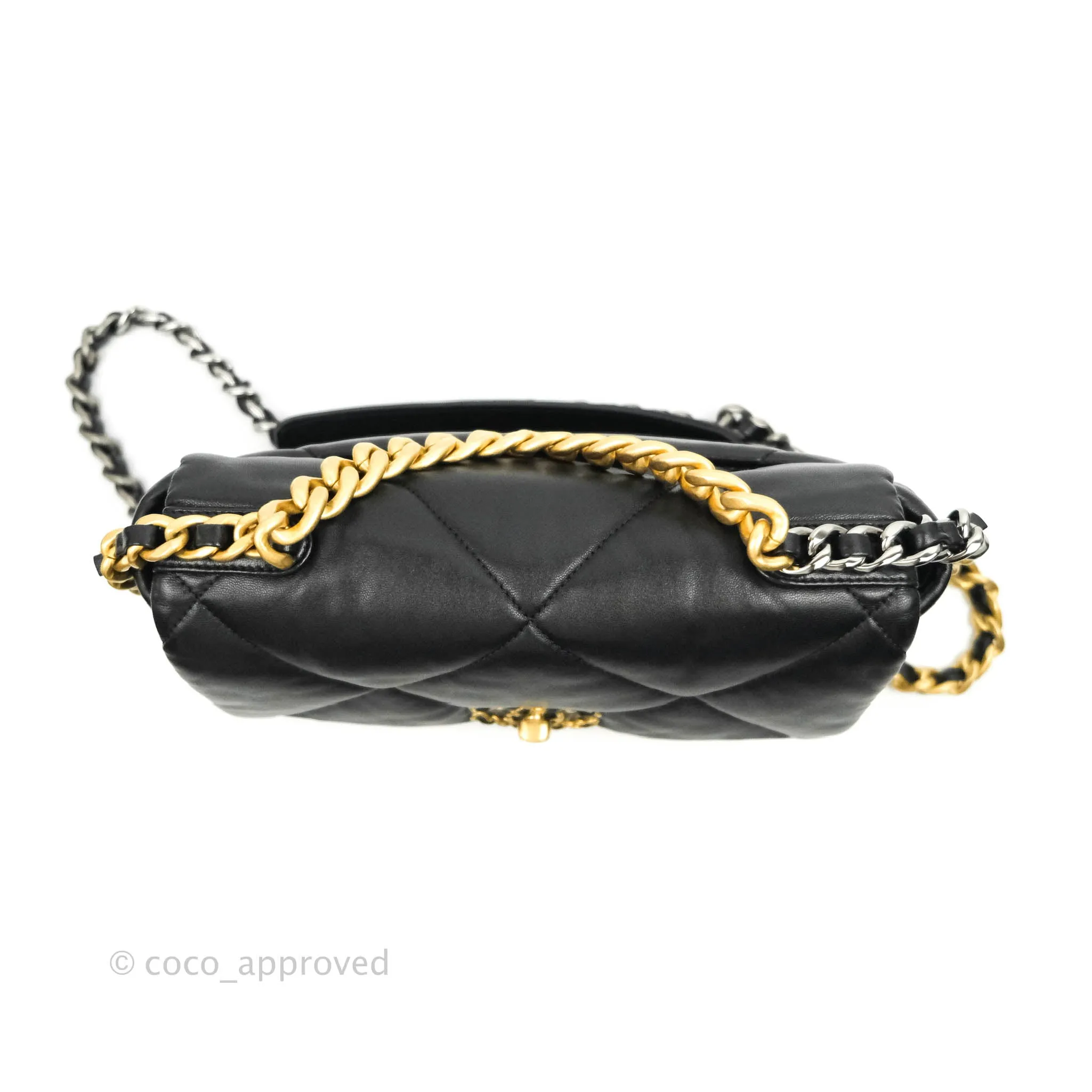 Chanel 19 Small Black Lambskin Mixed Hardware
