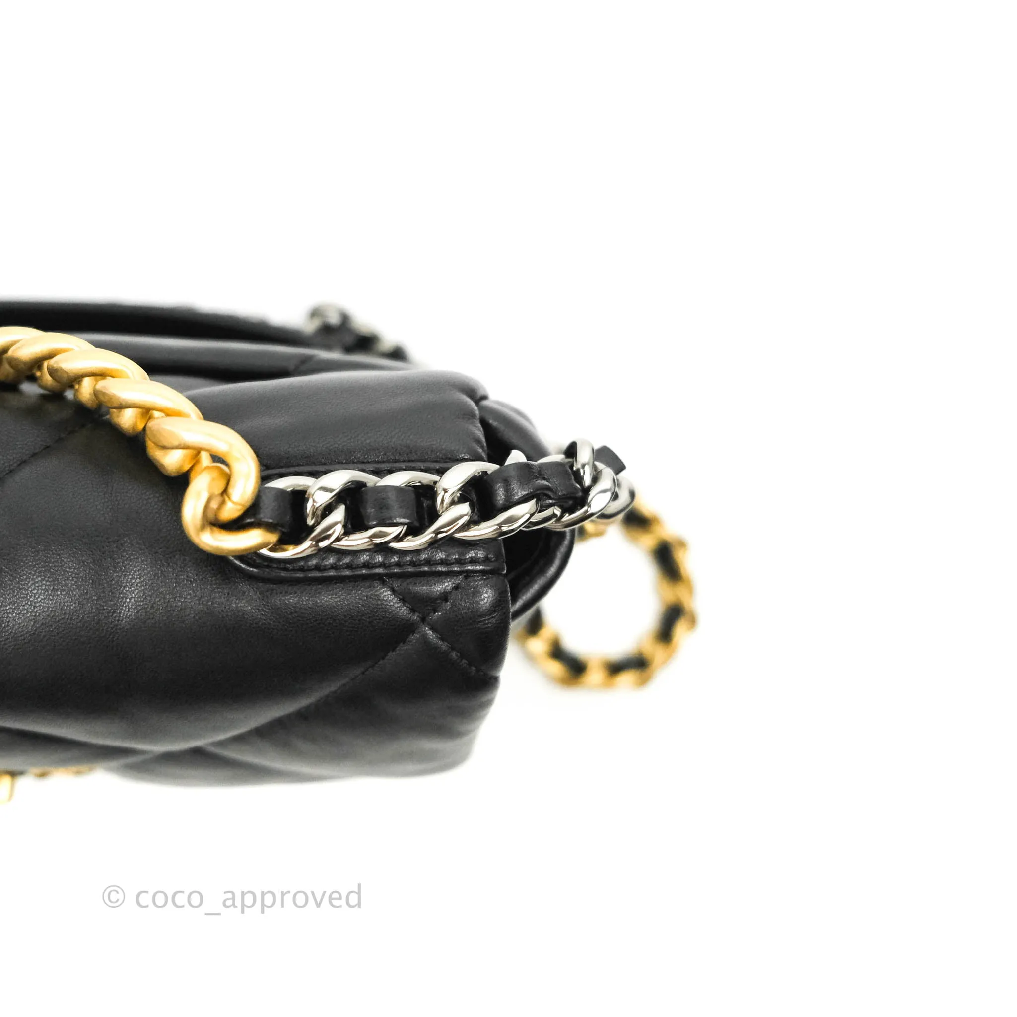 Chanel 19 Small Black Lambskin Mixed Hardware