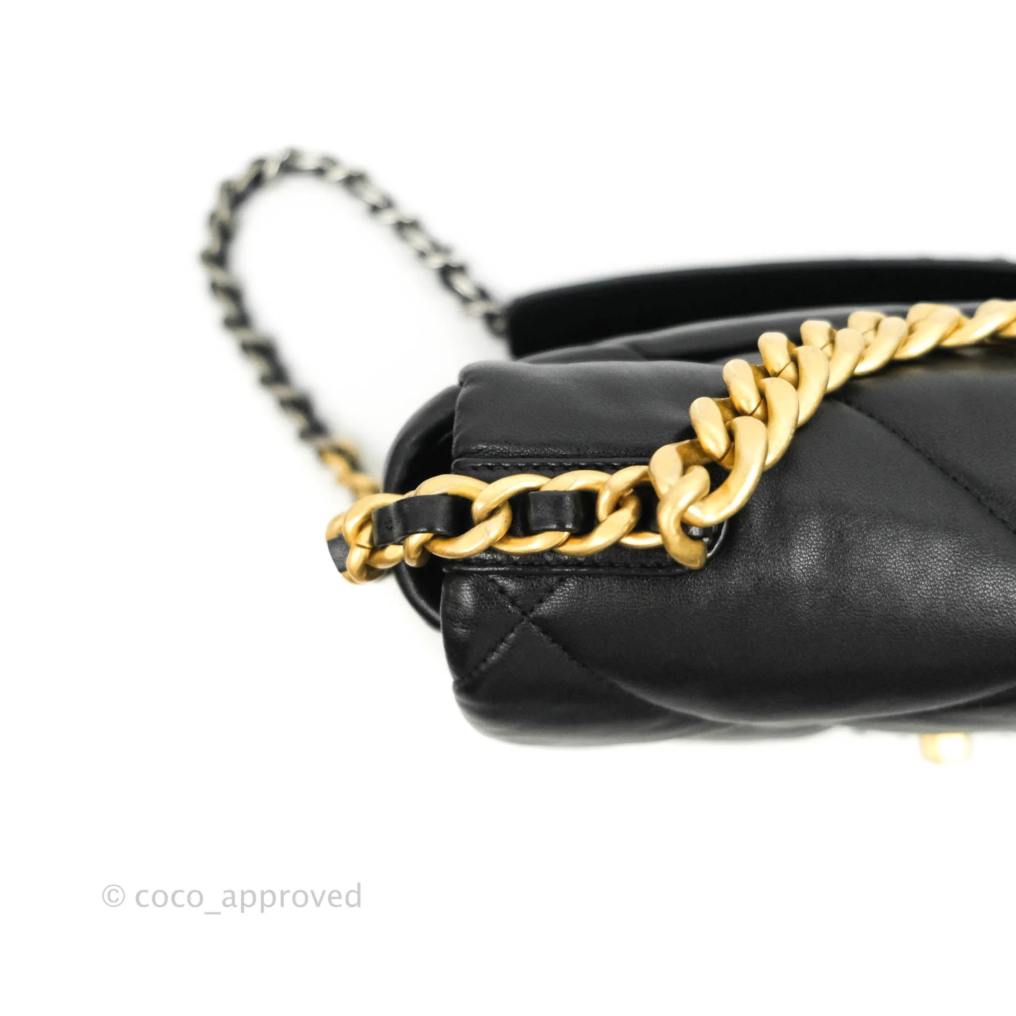Chanel 19 Small Black Lambskin Mixed Hardware
