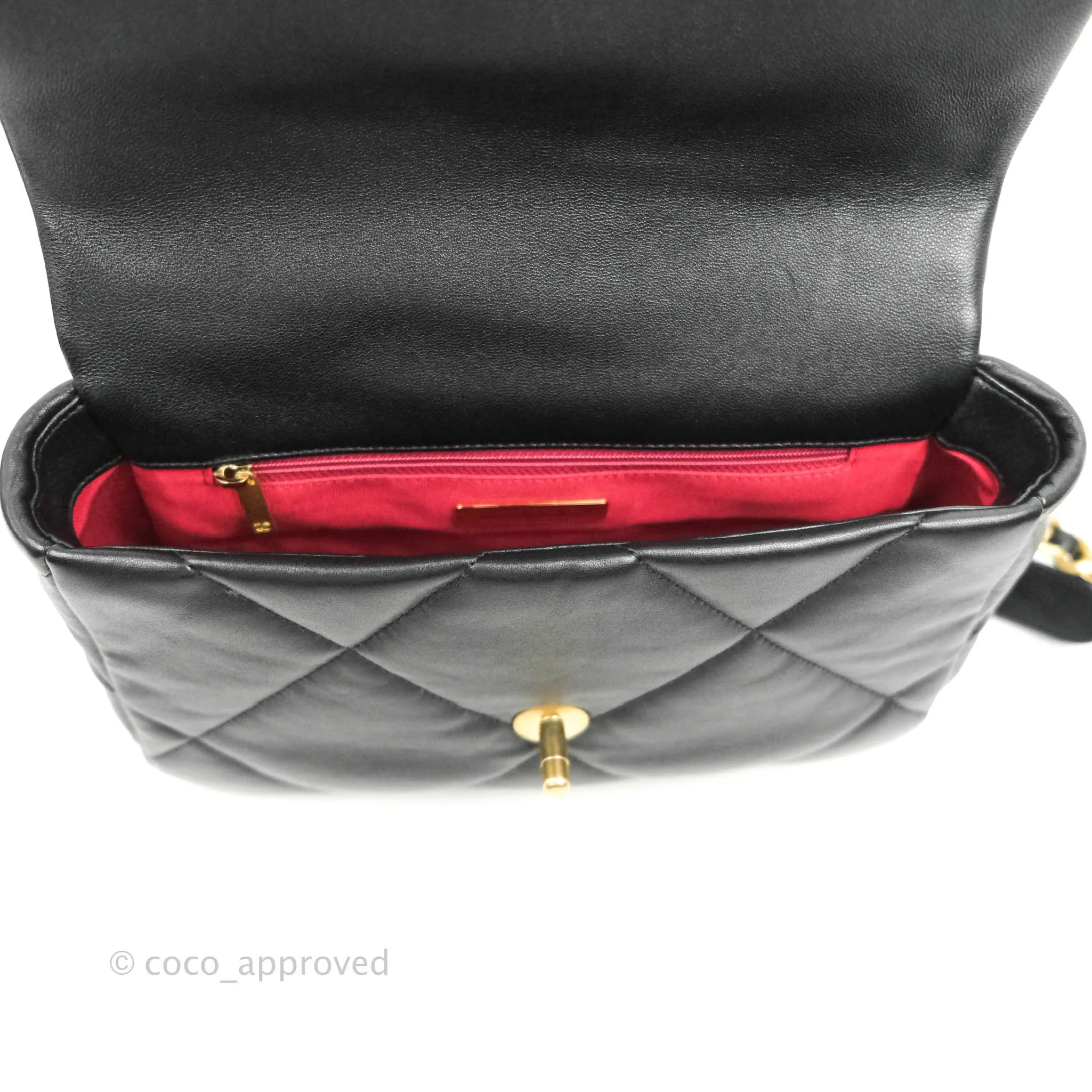 Chanel 19 Small Black Lambskin Mixed Hardware