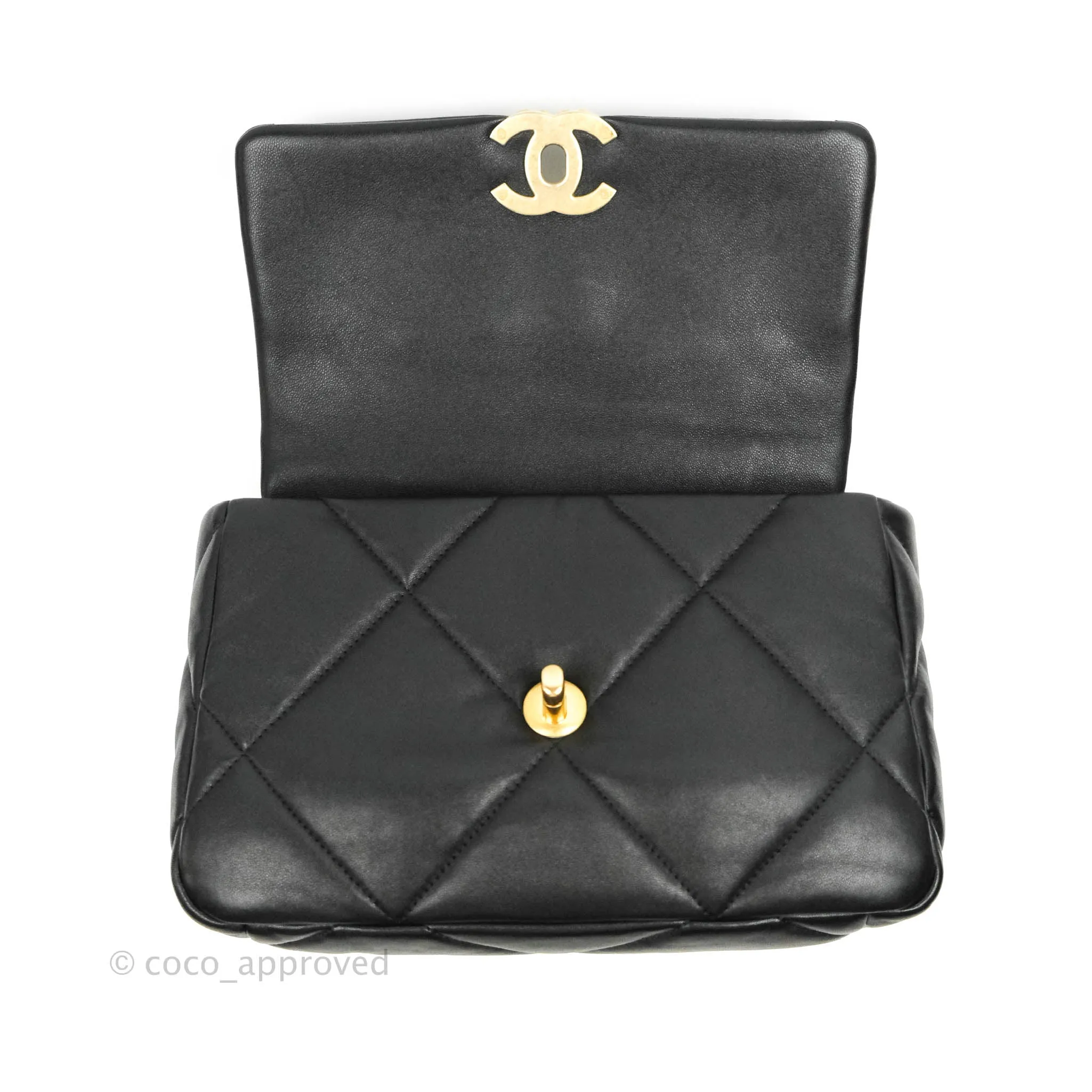 Chanel 19 Small Black Lambskin Mixed Hardware